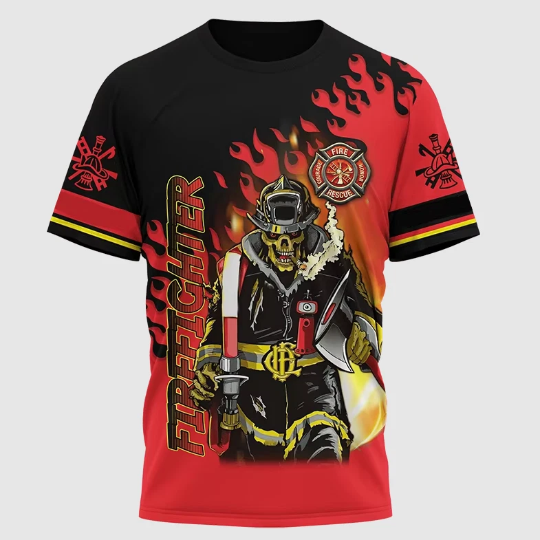 Firefighter 3D T-Shirt Gift For Firefighter Size S-5Xl - Image 2