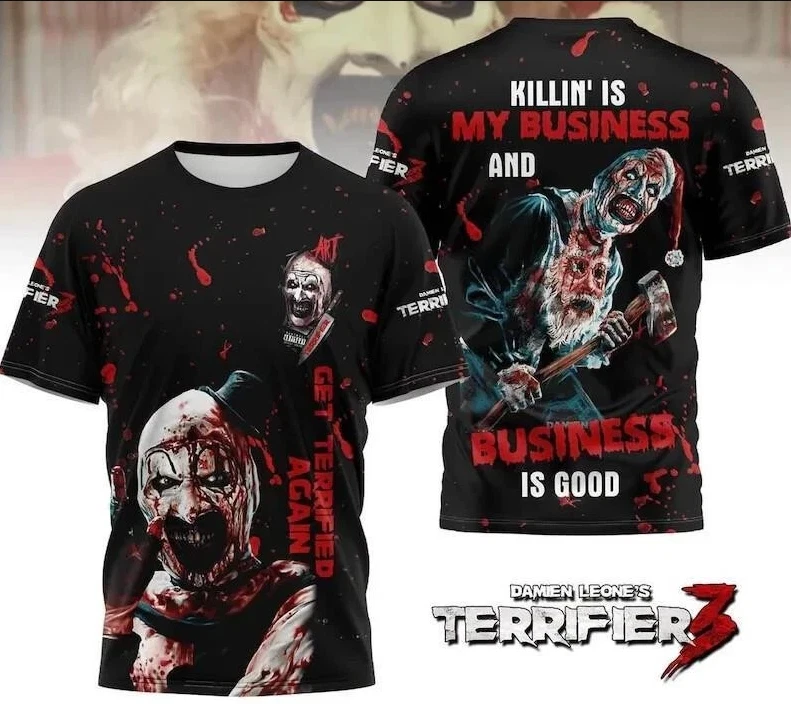 Art The Clown Terrifier 3 Aop 3D T-Shirt - Image 2