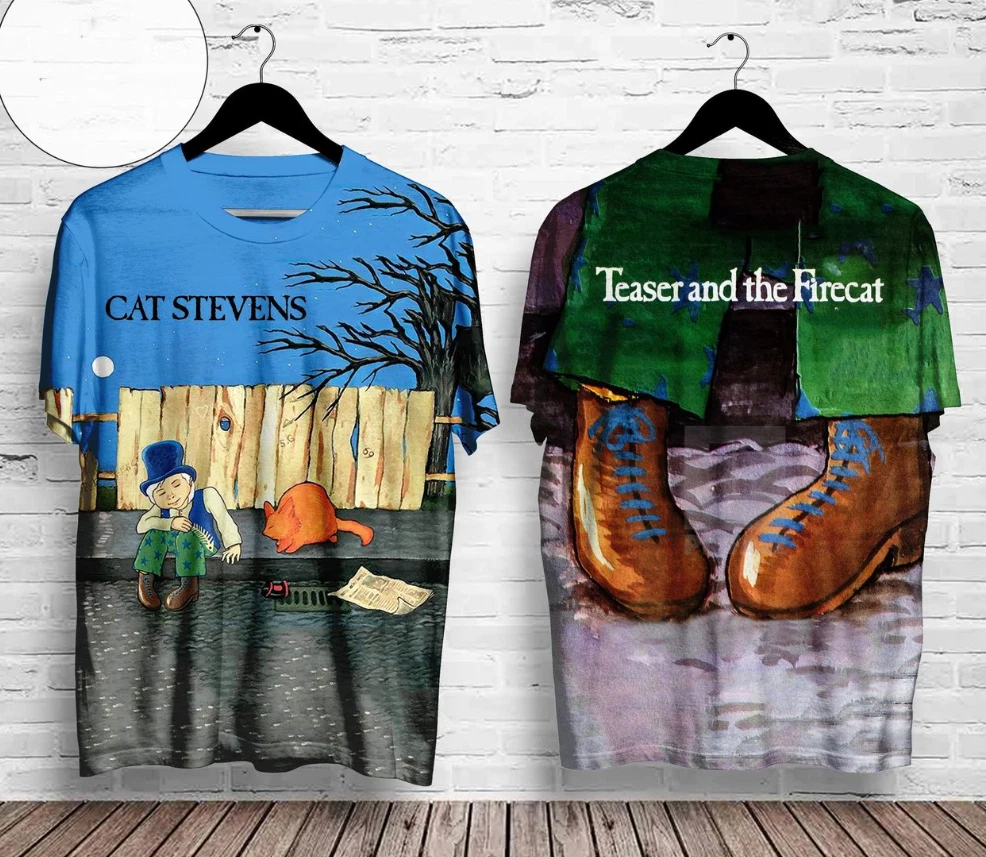 Cat Stevens Teaser And The Firecat Album Cover Style 2 Aop 3D T-Shirt - Image 2