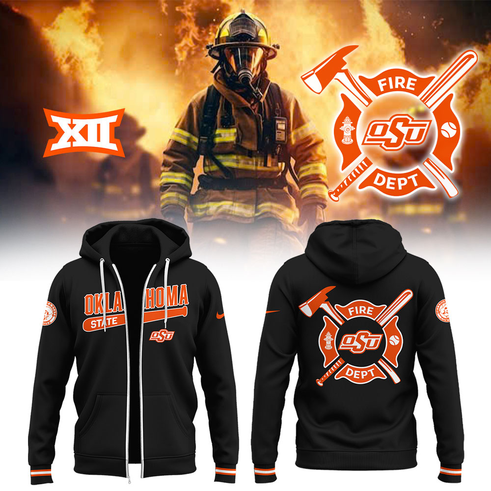 Cowboys Baseball X Firefighter Appreciation Zip Hoodie Gifts For Baseball Teammates - Image 2