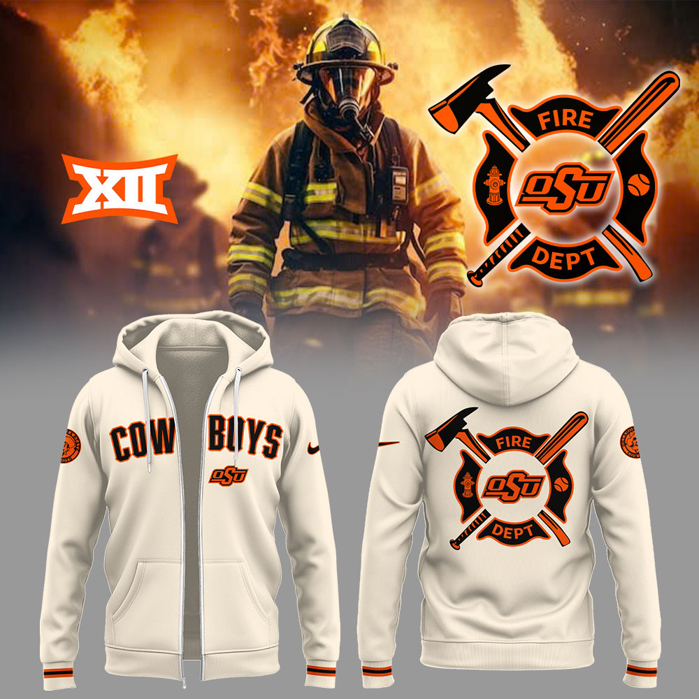 Cowboys Baseball X Firefighter Appreciation Zip Hoodie Best Baseball Presents - Image 2