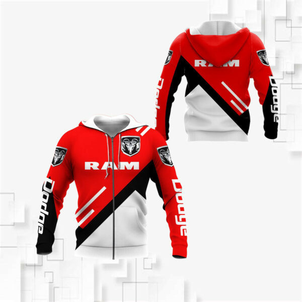 Dodge Ram Sports Car AOP Zip Hoodie For Fan - Image 2