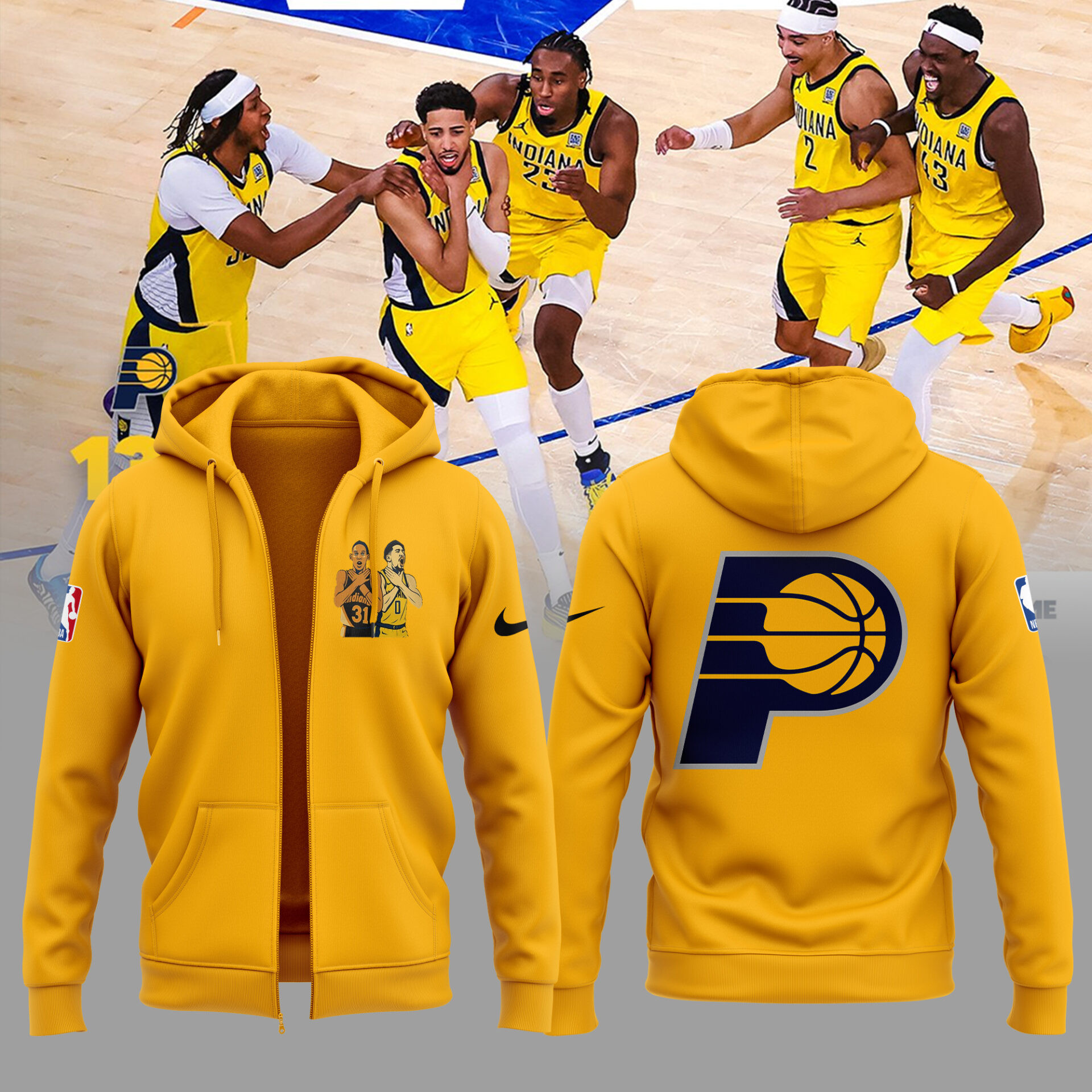 Edition Pacers Legacy Signal 2025 Zip Hoodie Great Gifts For Basketball Fans - Image 2