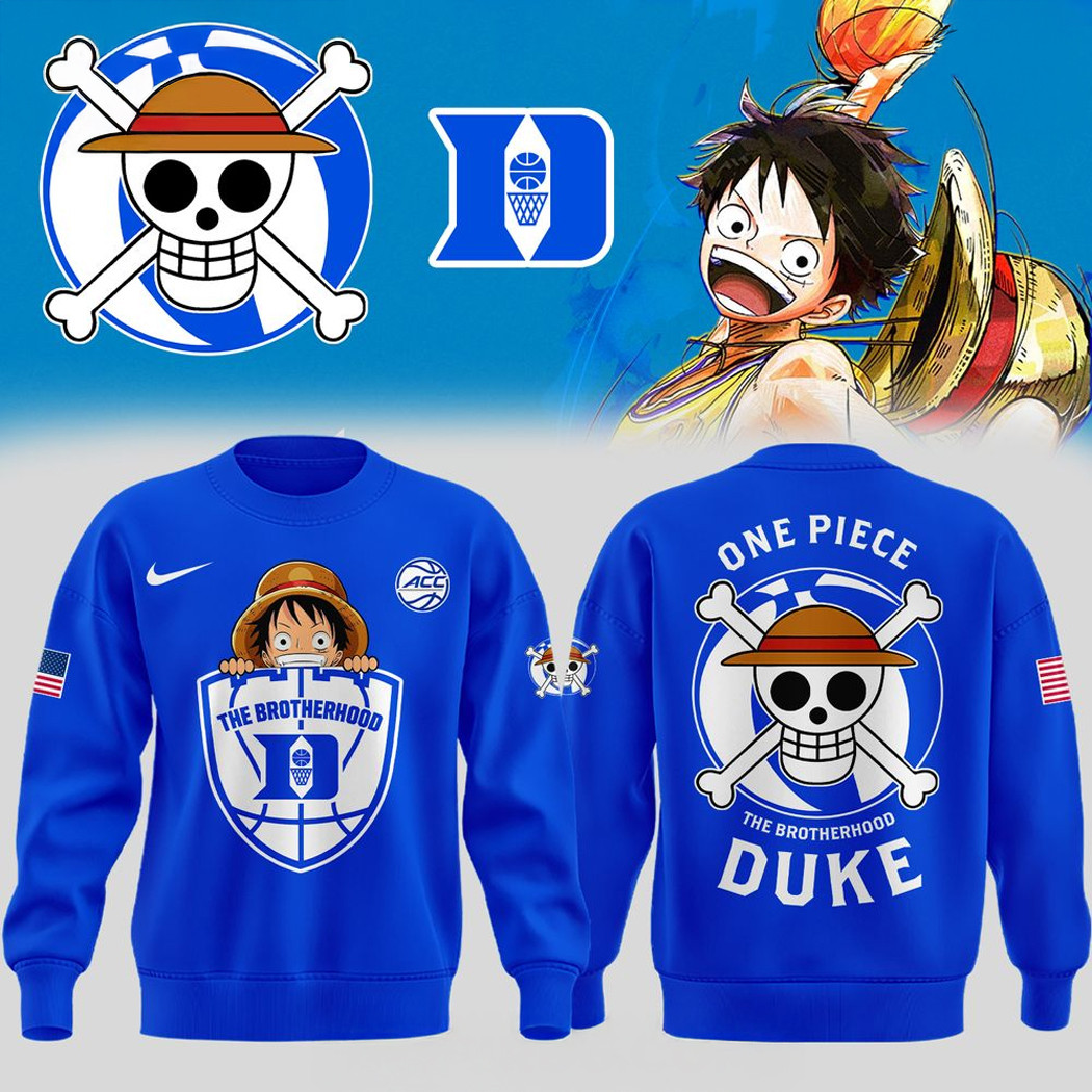 Duke Acc Championship Sweatshirt Duke Blue Devils Men Basketball x One Piece Special Hoodie - Image 2