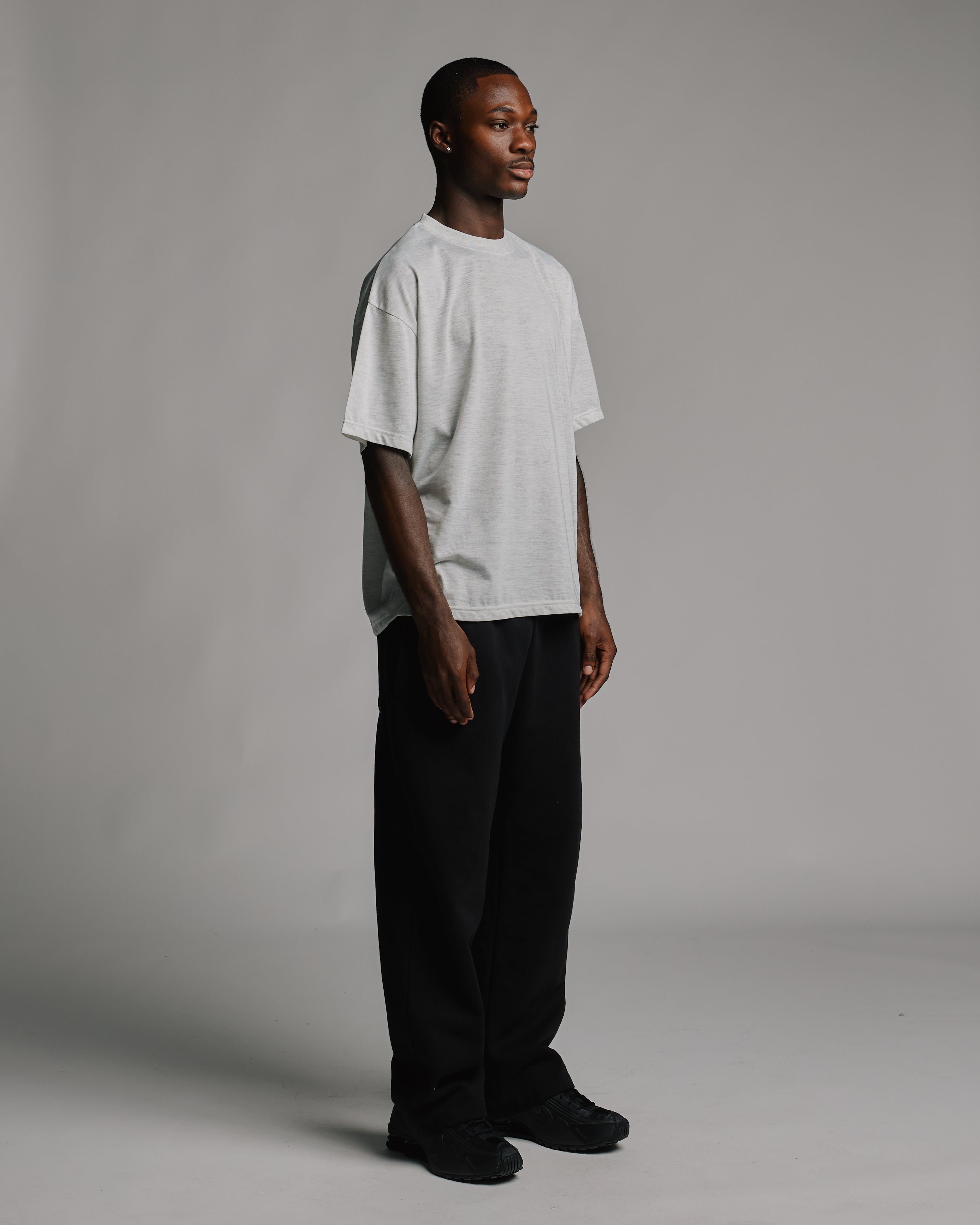 Drop Shoulder T-Shirt - Ash - Image 3