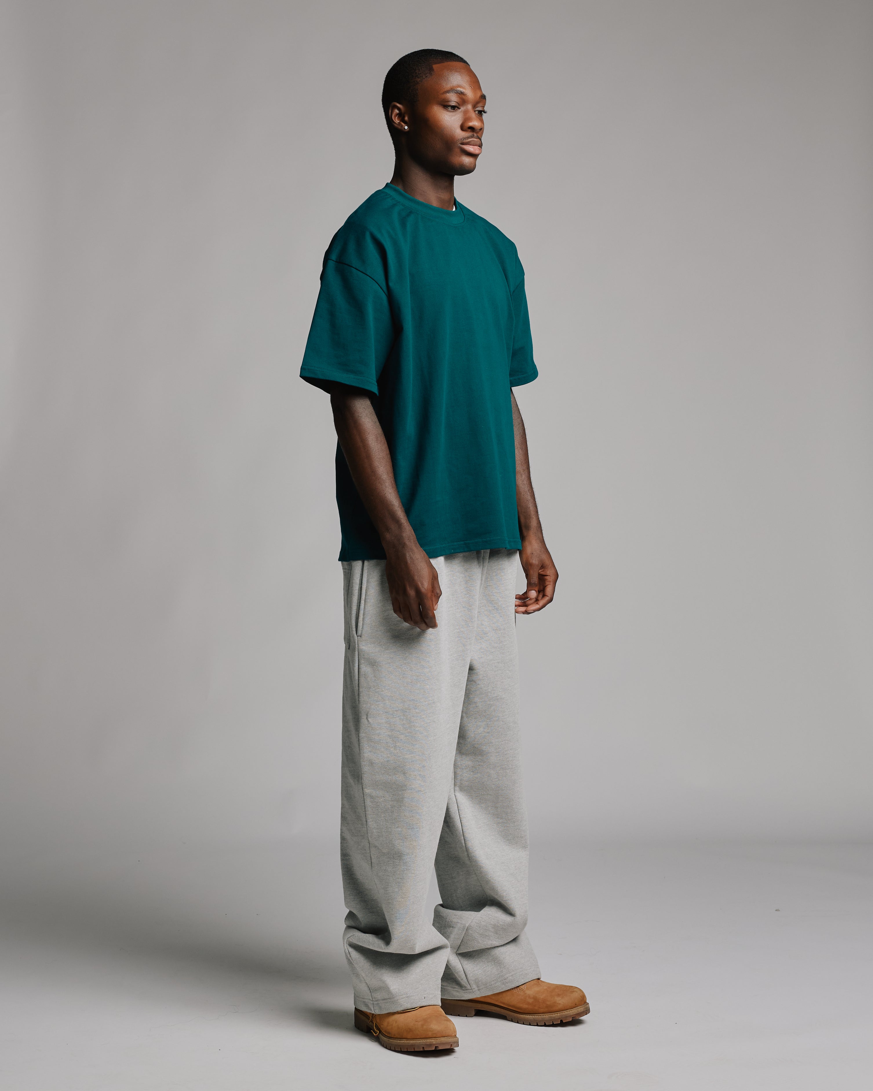 Drop Shoulder T-Shirt - Teal - Image 3