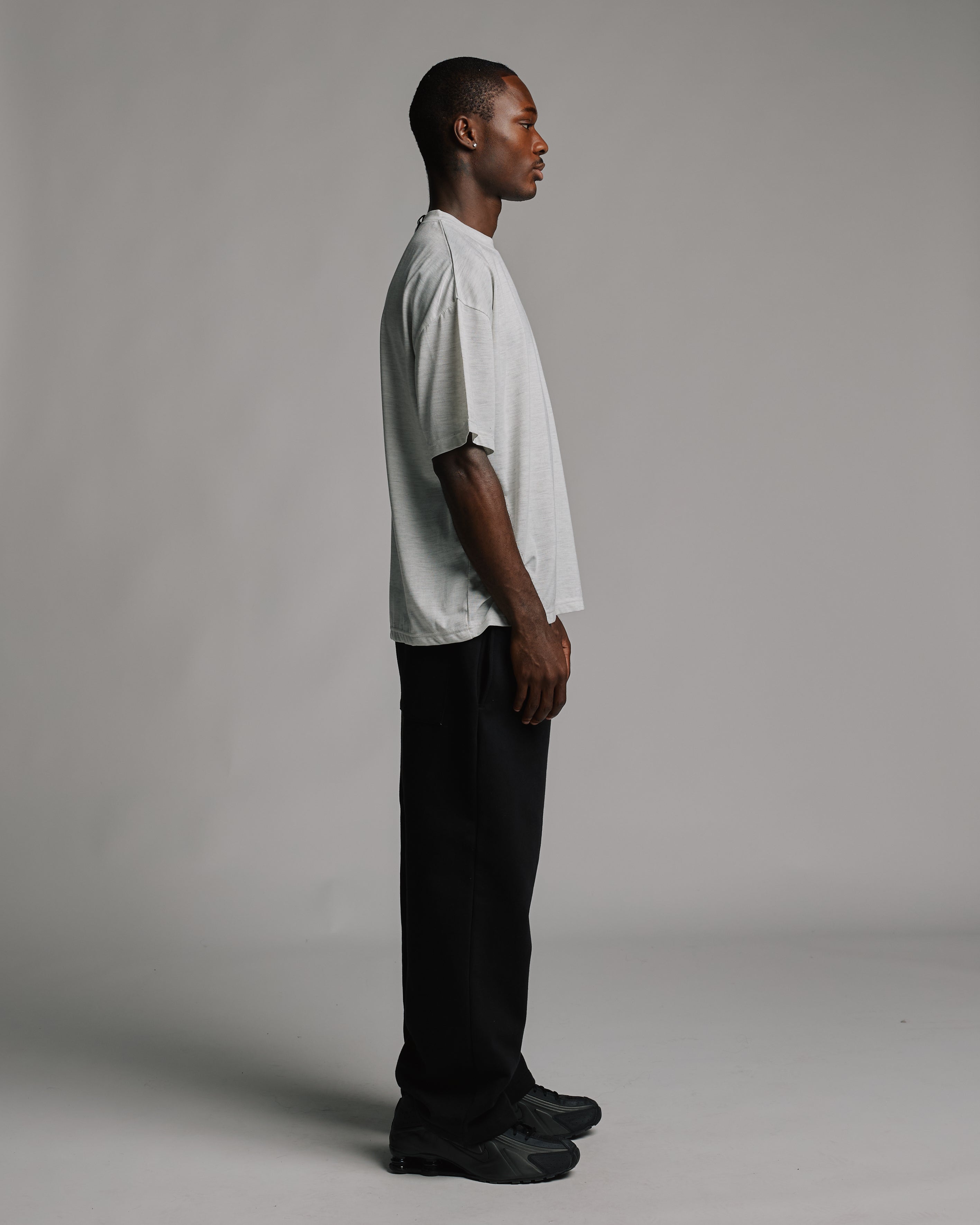 Drop Shoulder T-Shirt - Ash - Image 4