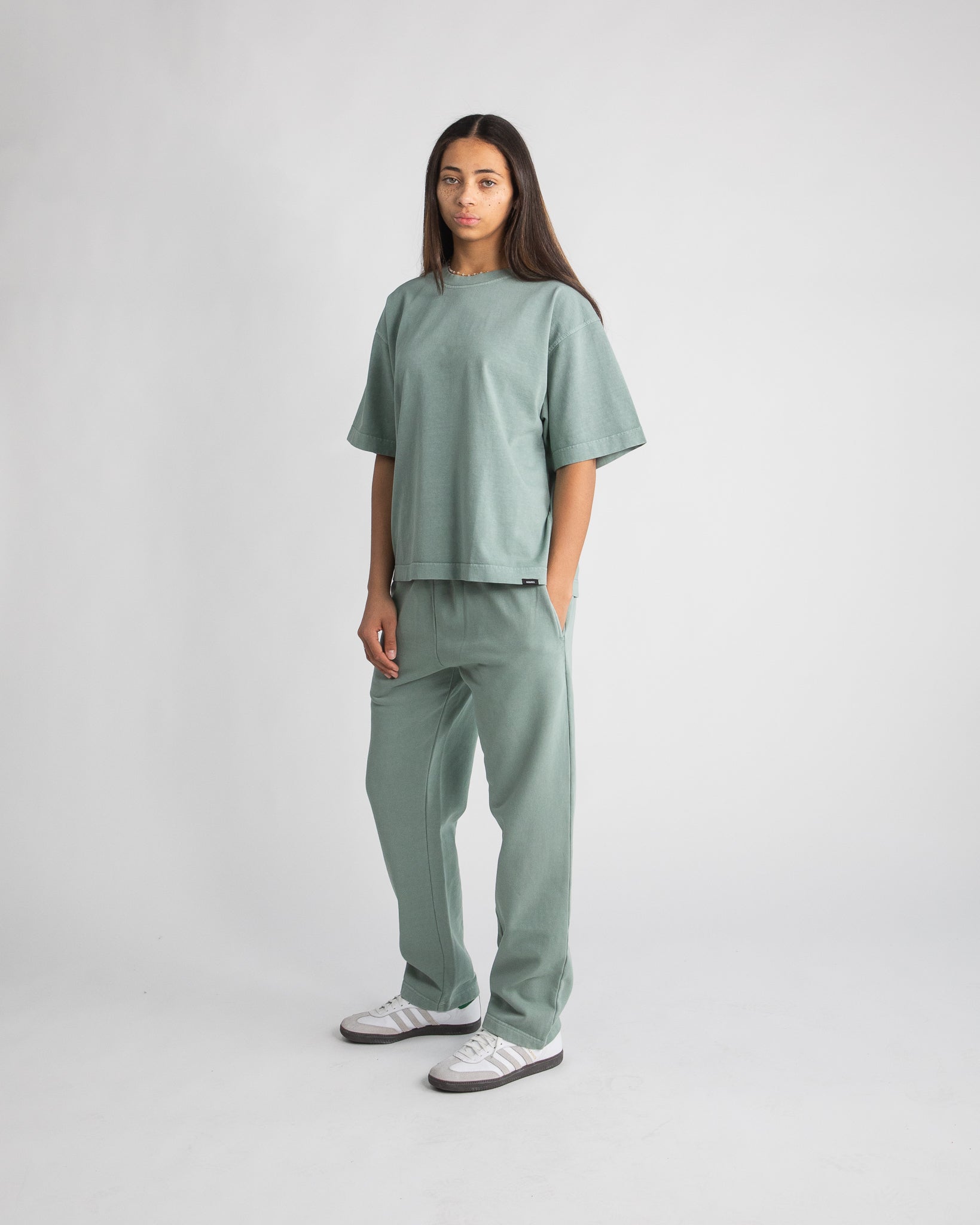 Cropped T-Shirt - Vintage Sage - Image 3