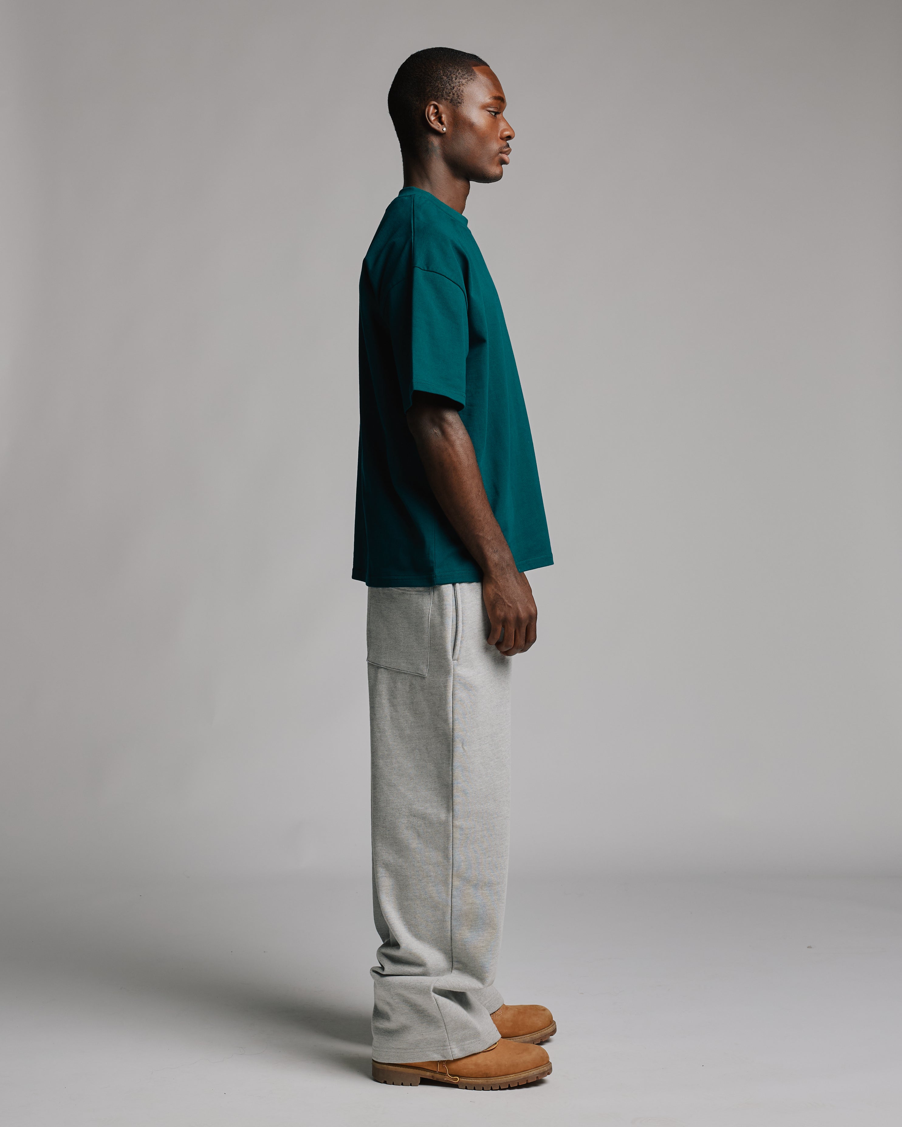 Drop Shoulder T-Shirt - Teal - Image 4