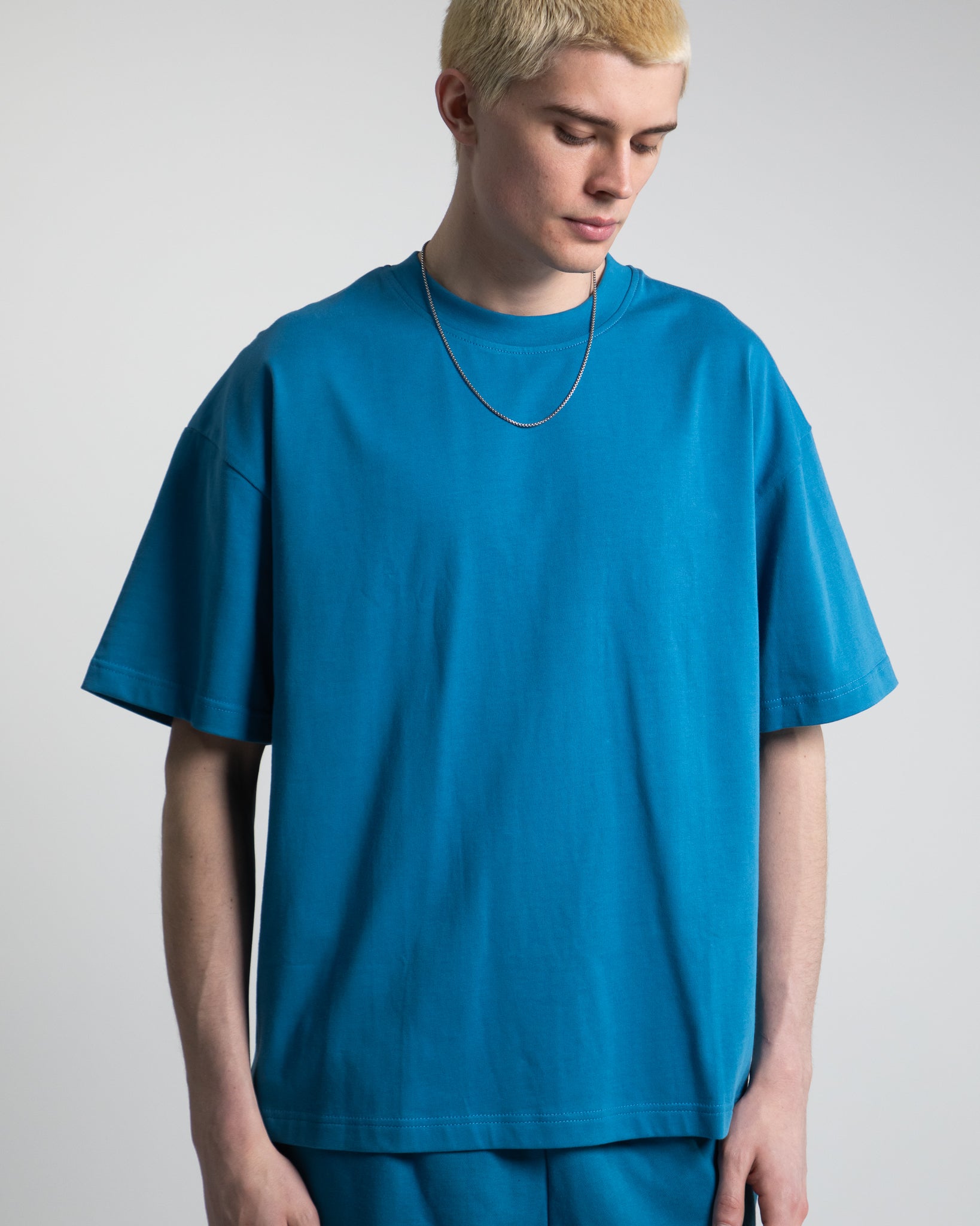 Drop Shoulder T-Shirt - Laguna - Image 4