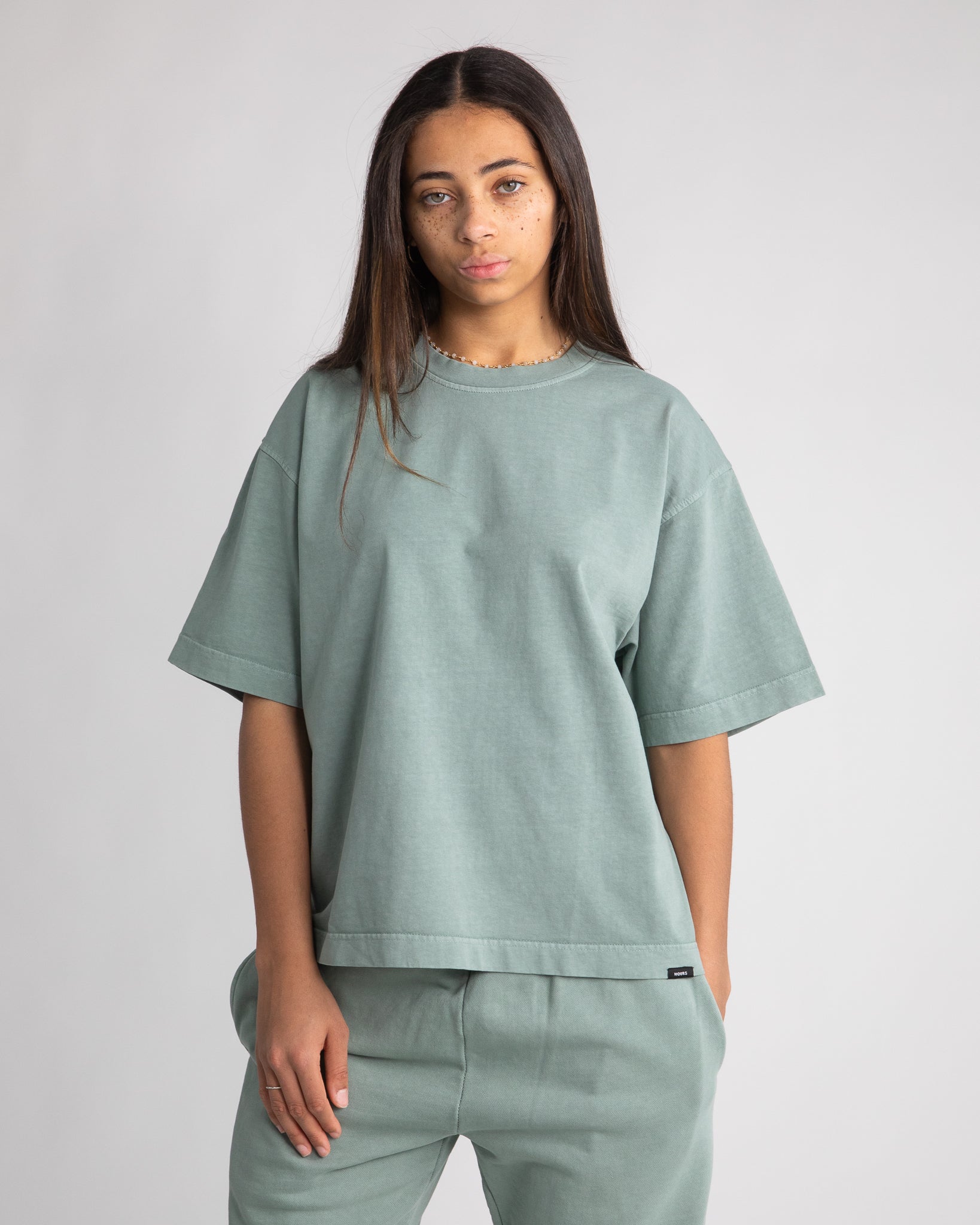 Cropped T-Shirt - Vintage Sage - Image 5