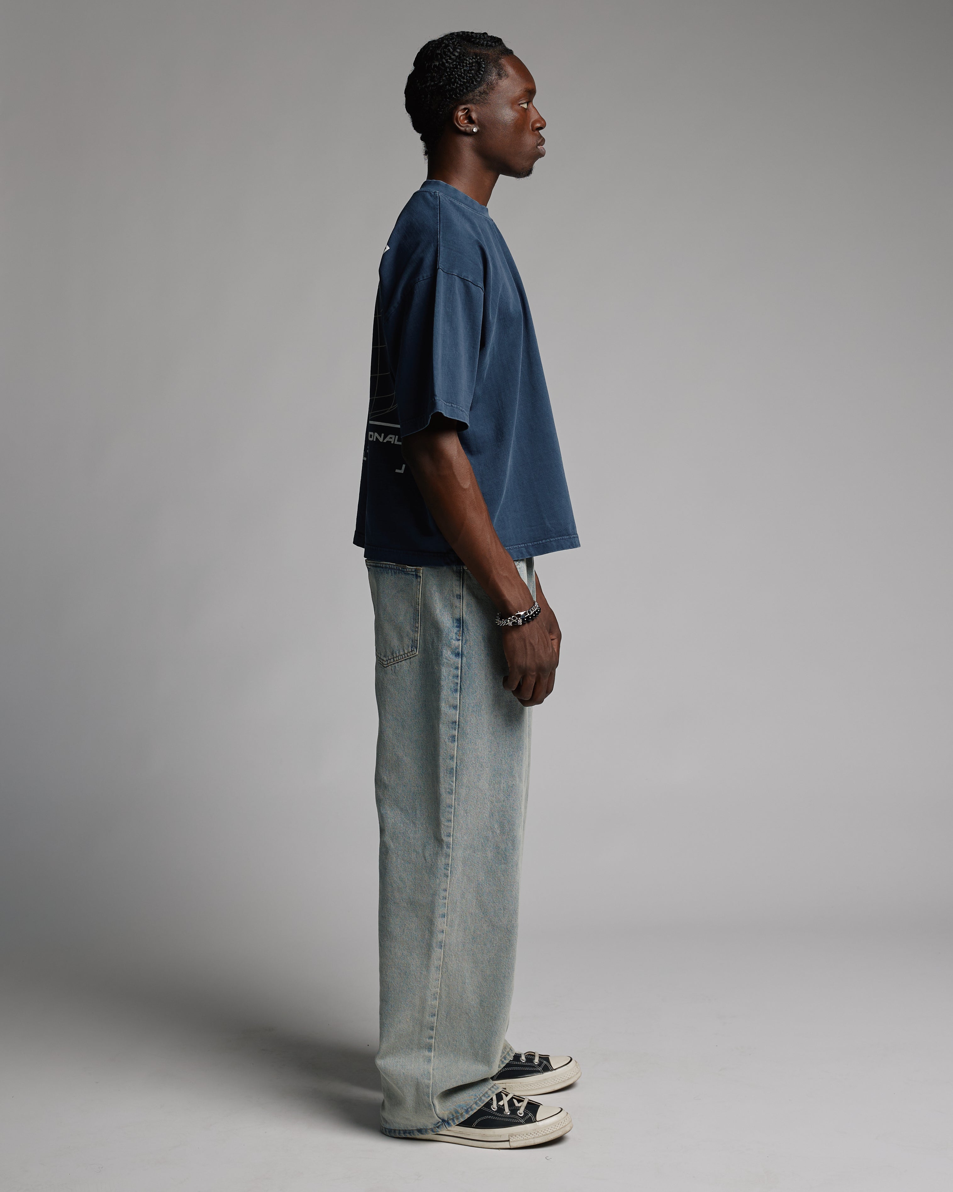 Hours International T-Shirt - Vintage Navy - Image 5