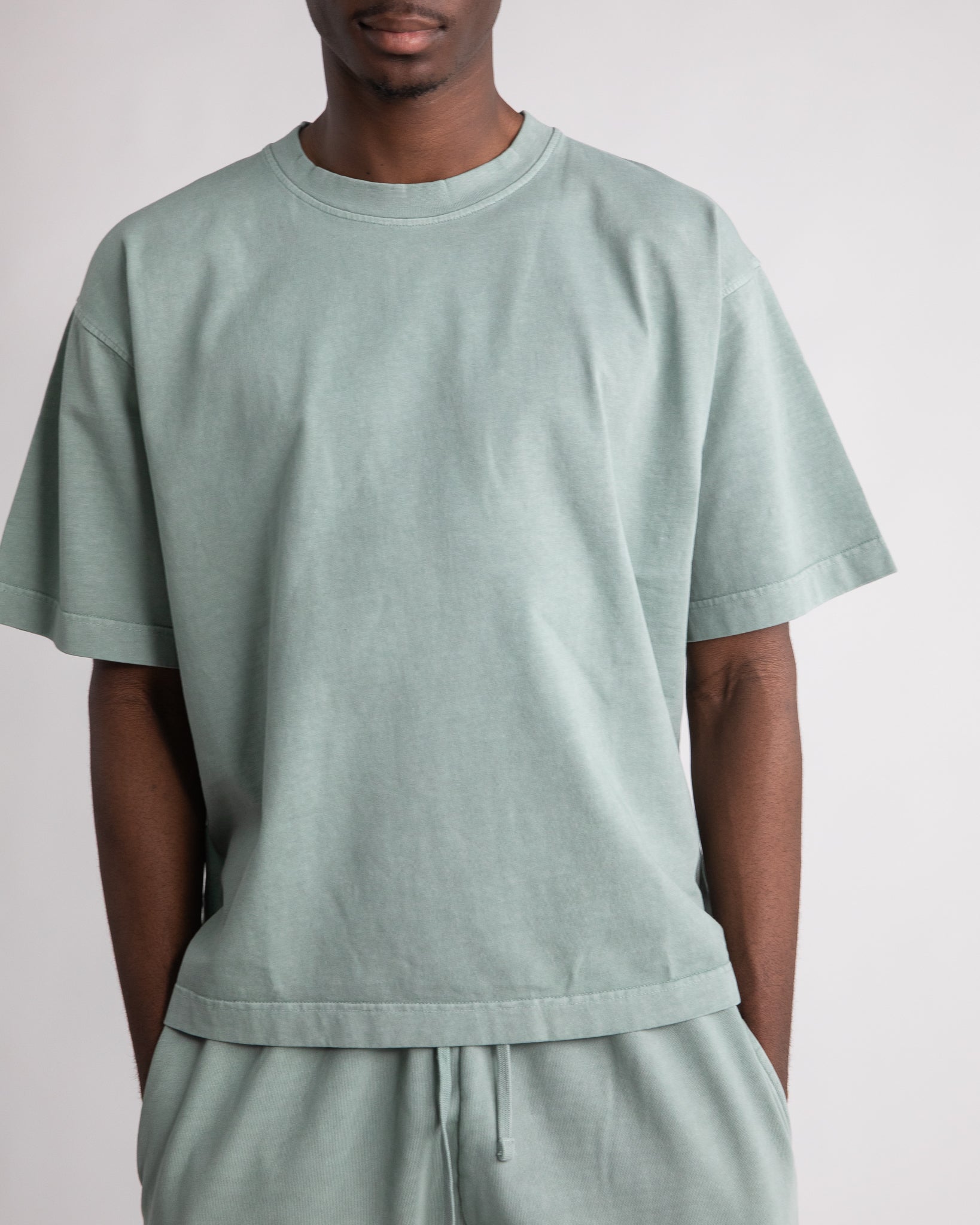 Cropped T-Shirt - Vintage Sage - Image 6