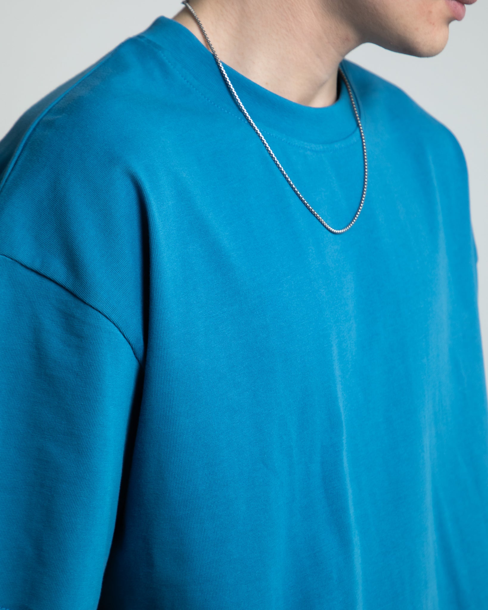 Drop Shoulder T-Shirt - Laguna - Image 5