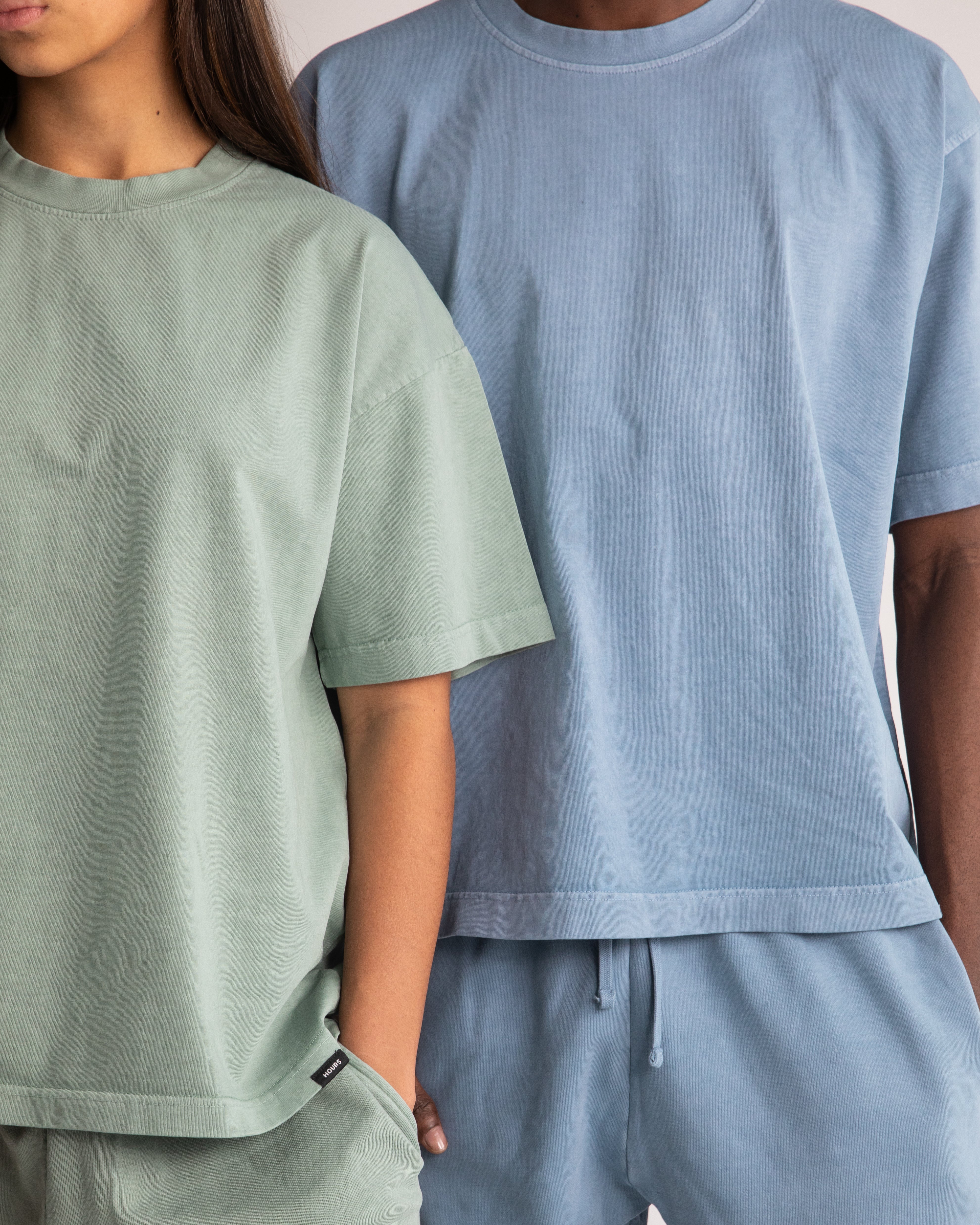 Cropped T-Shirt - Vintage Blue - Image 6