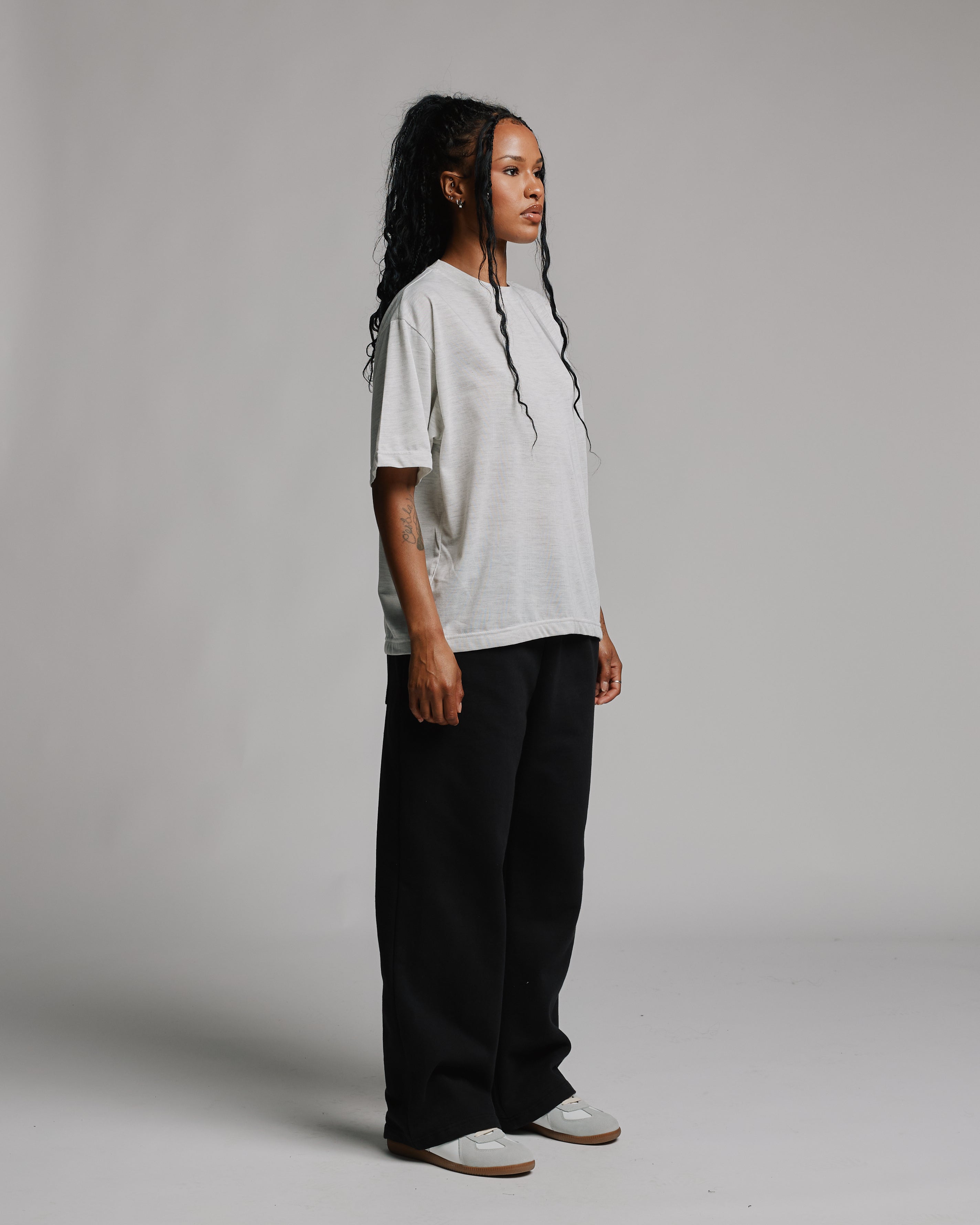 Drop Shoulder T-Shirt - Ash - Image 7