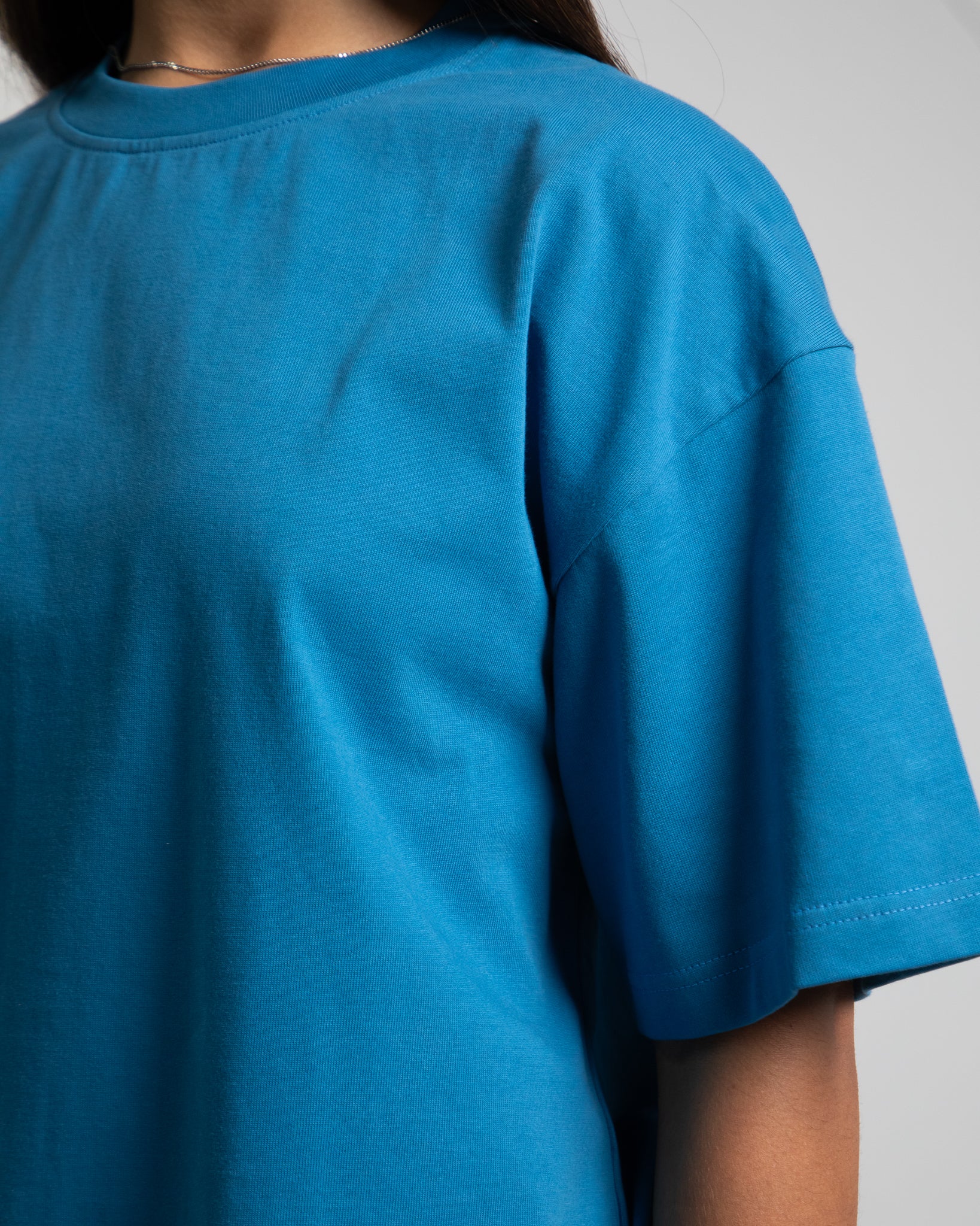 Drop Shoulder T-Shirt - Laguna - Image 7