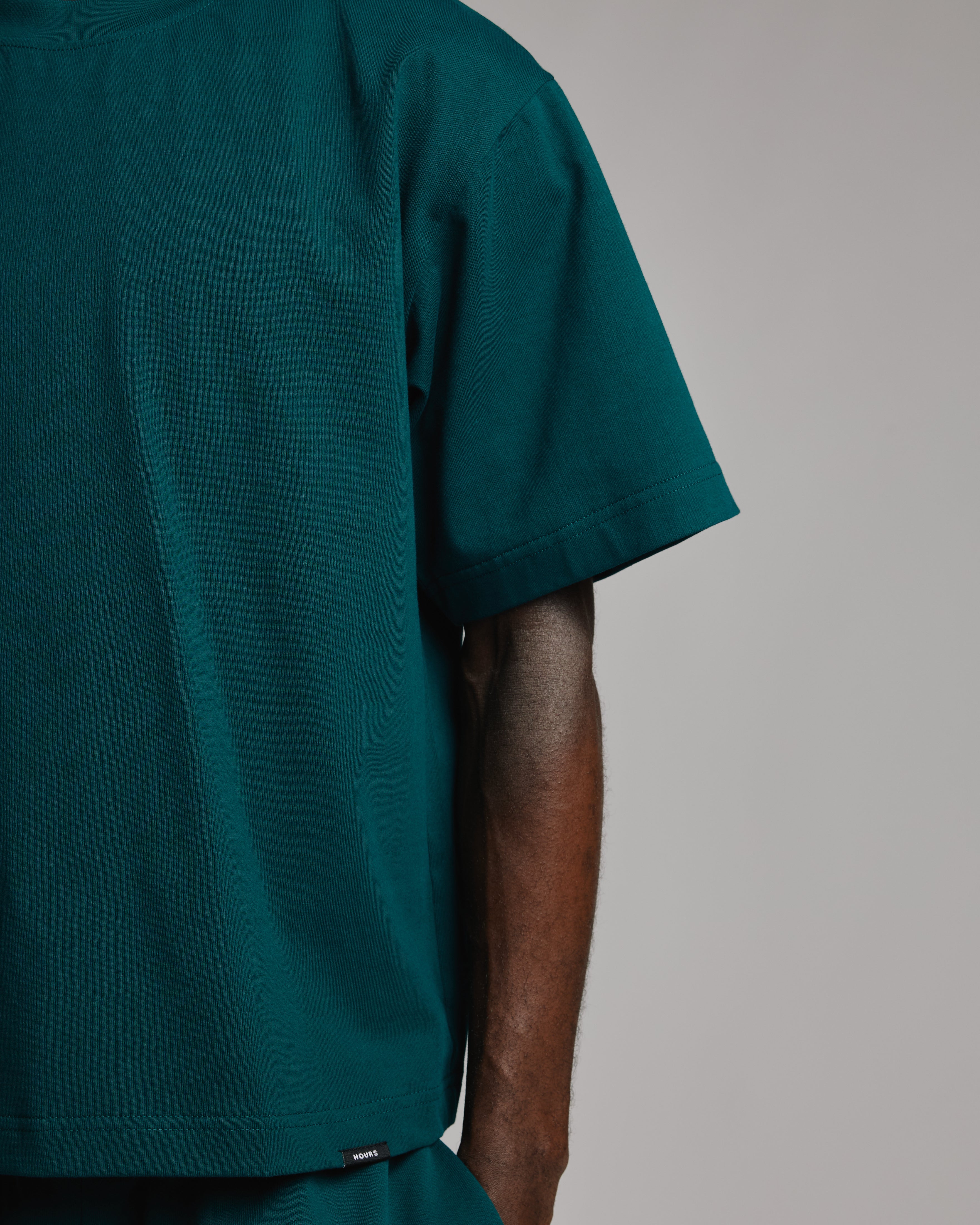 Cropped T-Shirt - Teal - Image 7