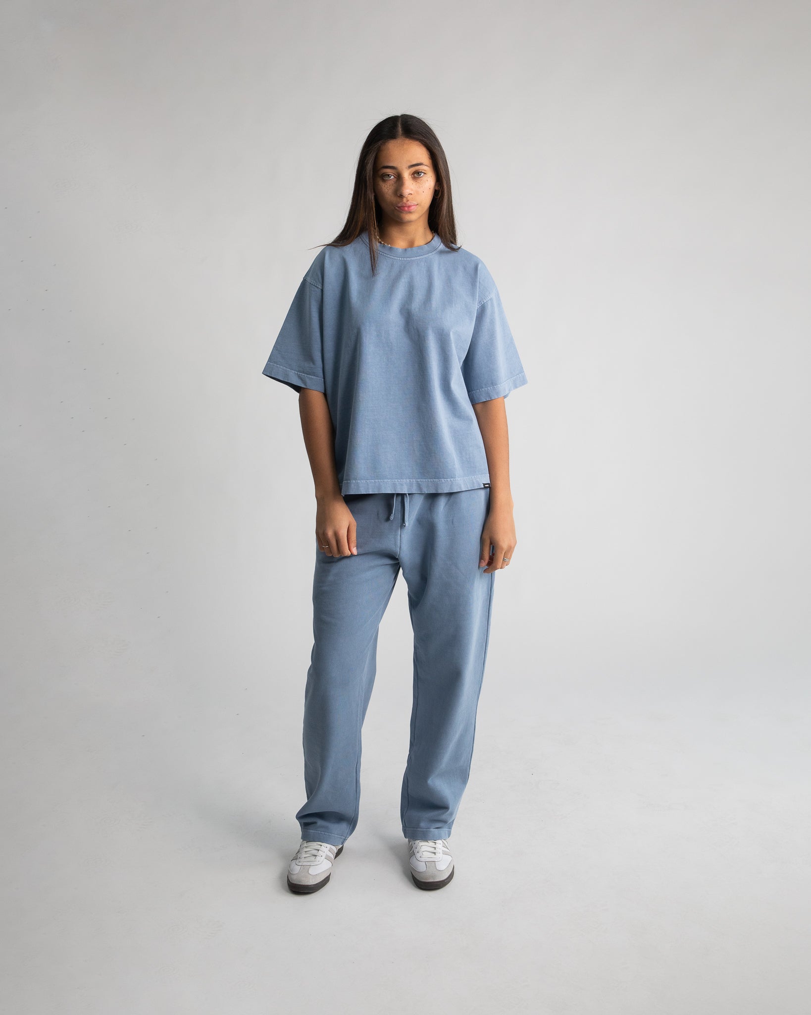 Cropped T-Shirt - Vintage Blue - Image 8