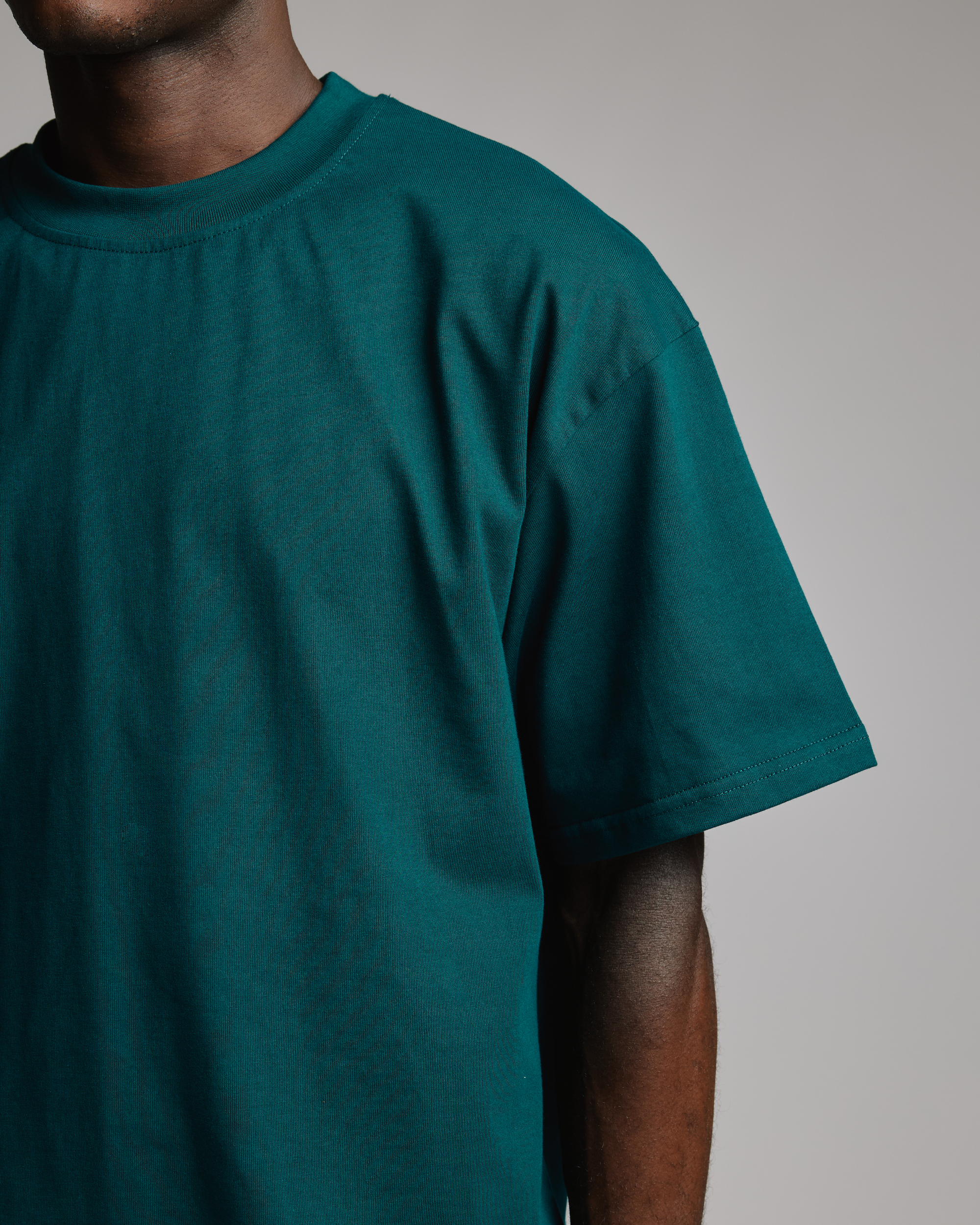 Drop Shoulder T-Shirt - Teal - Image 8
