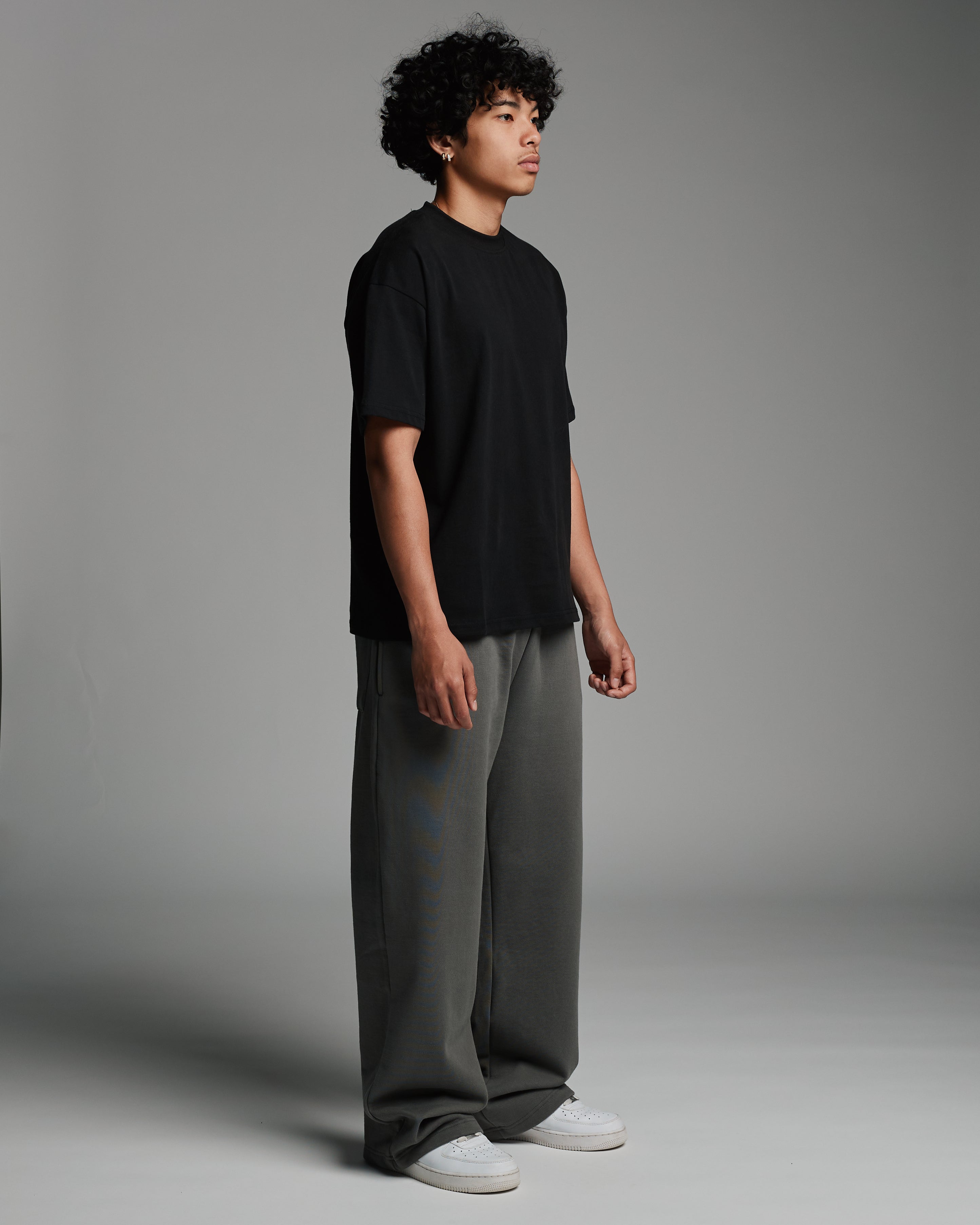 Drop Shoulder T-Shirt - Black - Image 3