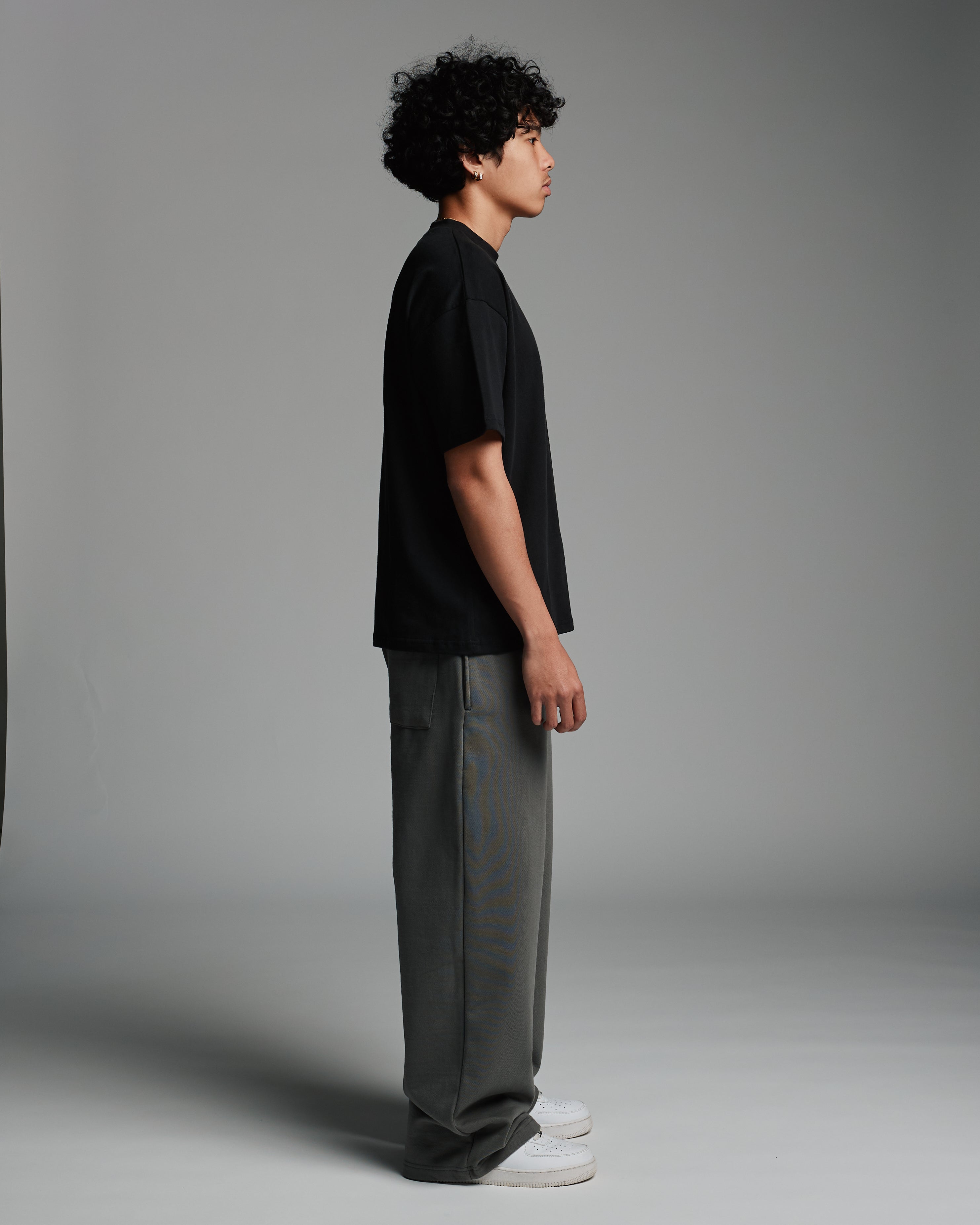 Drop Shoulder T-Shirt - Black - Image 4