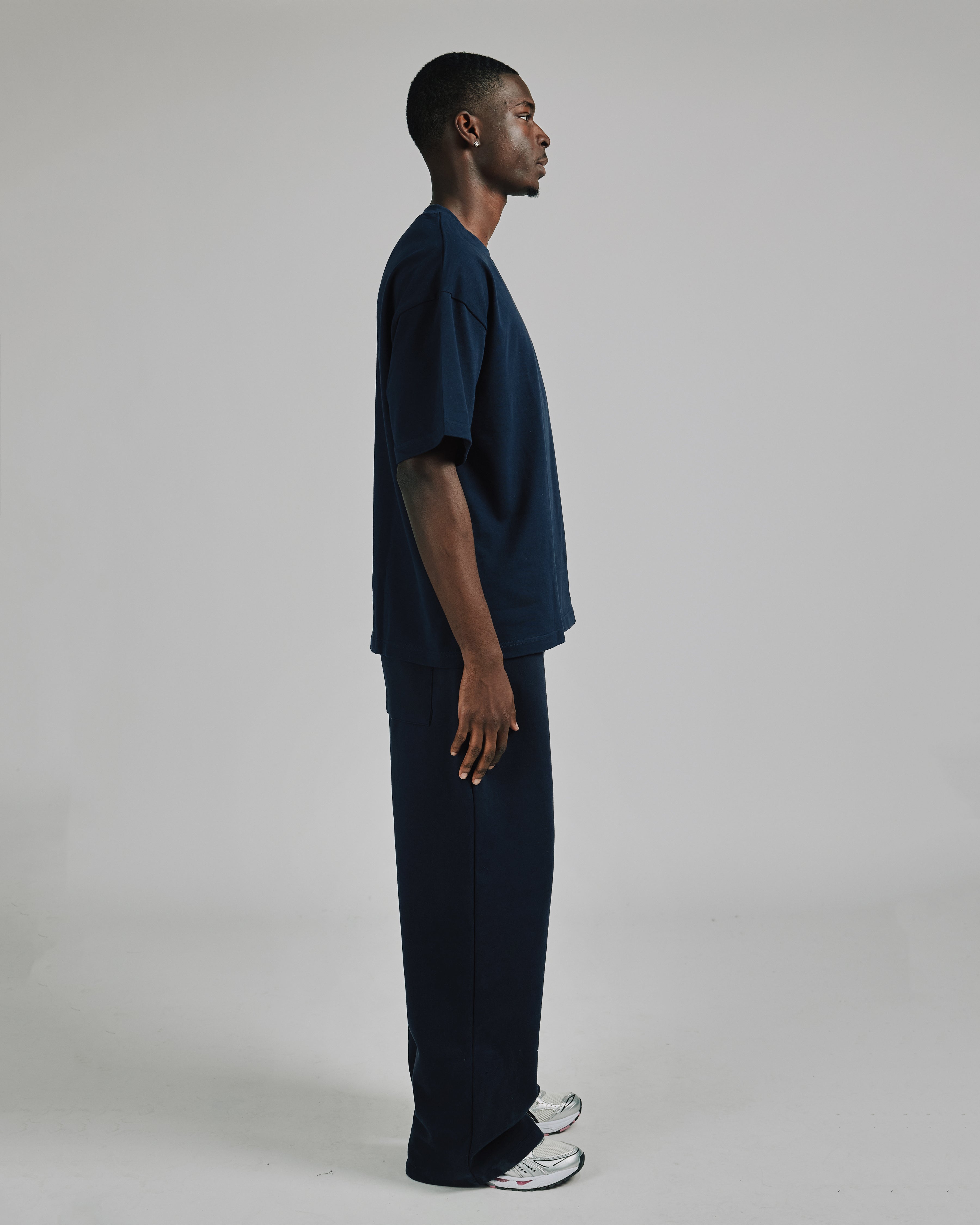 Drop Shoulder T-Shirt - Navy - Image 3