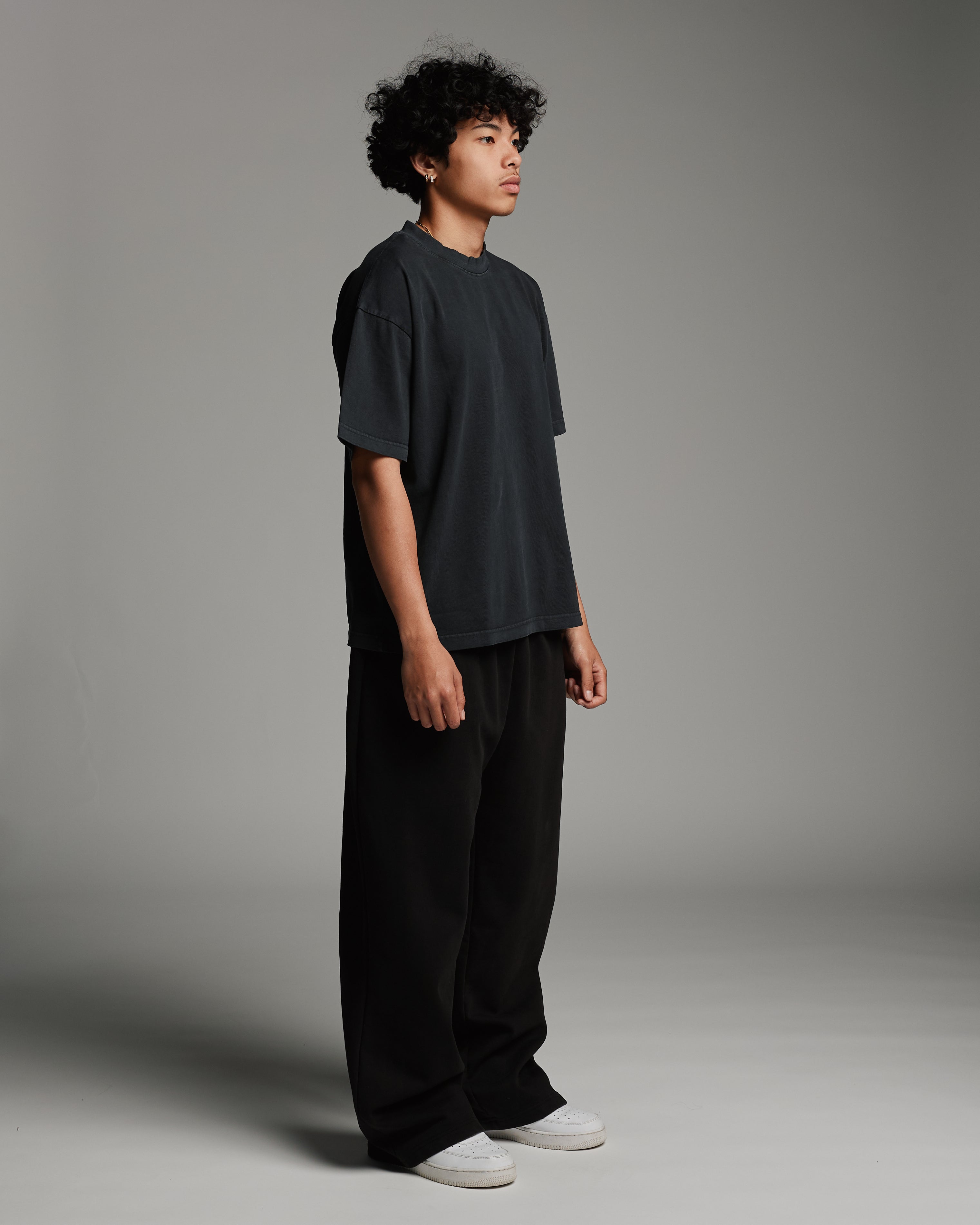 Drop Shoulder T-Shirt - Vintage Black - Image 3