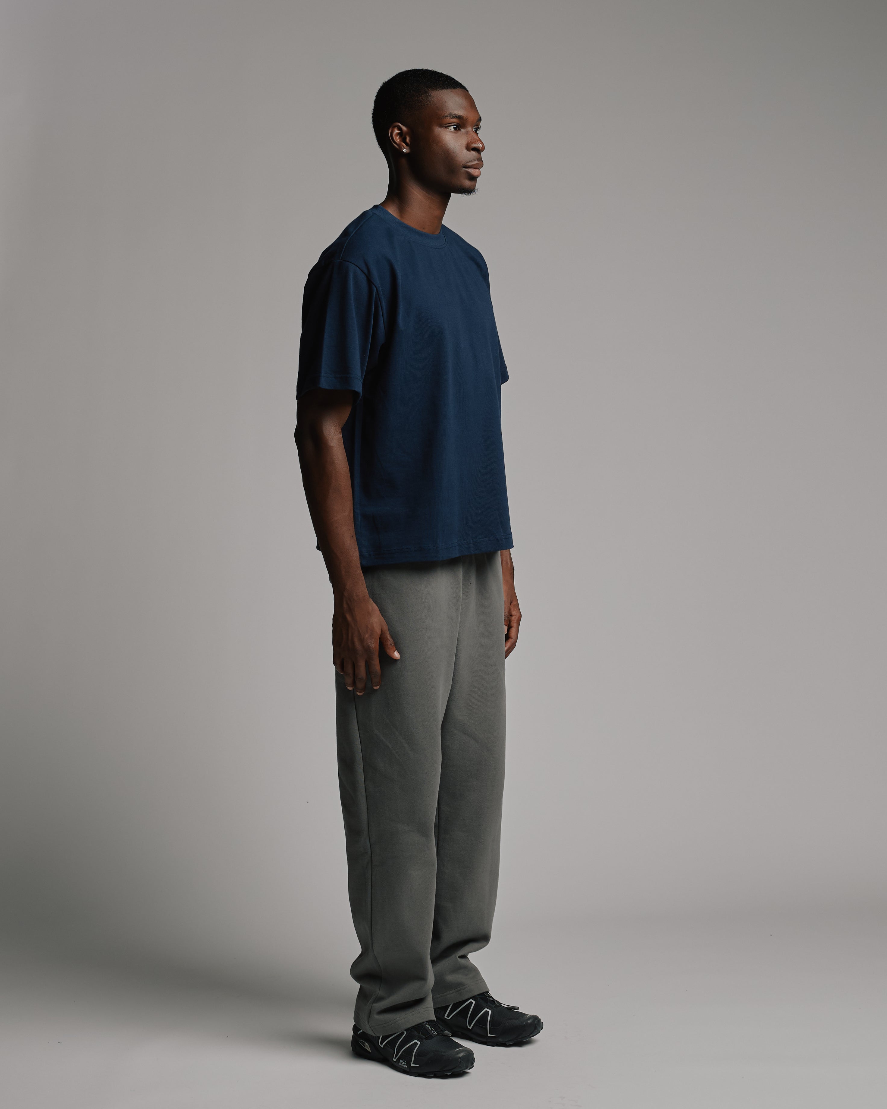 Cropped T-Shirt - Navy - Image 3