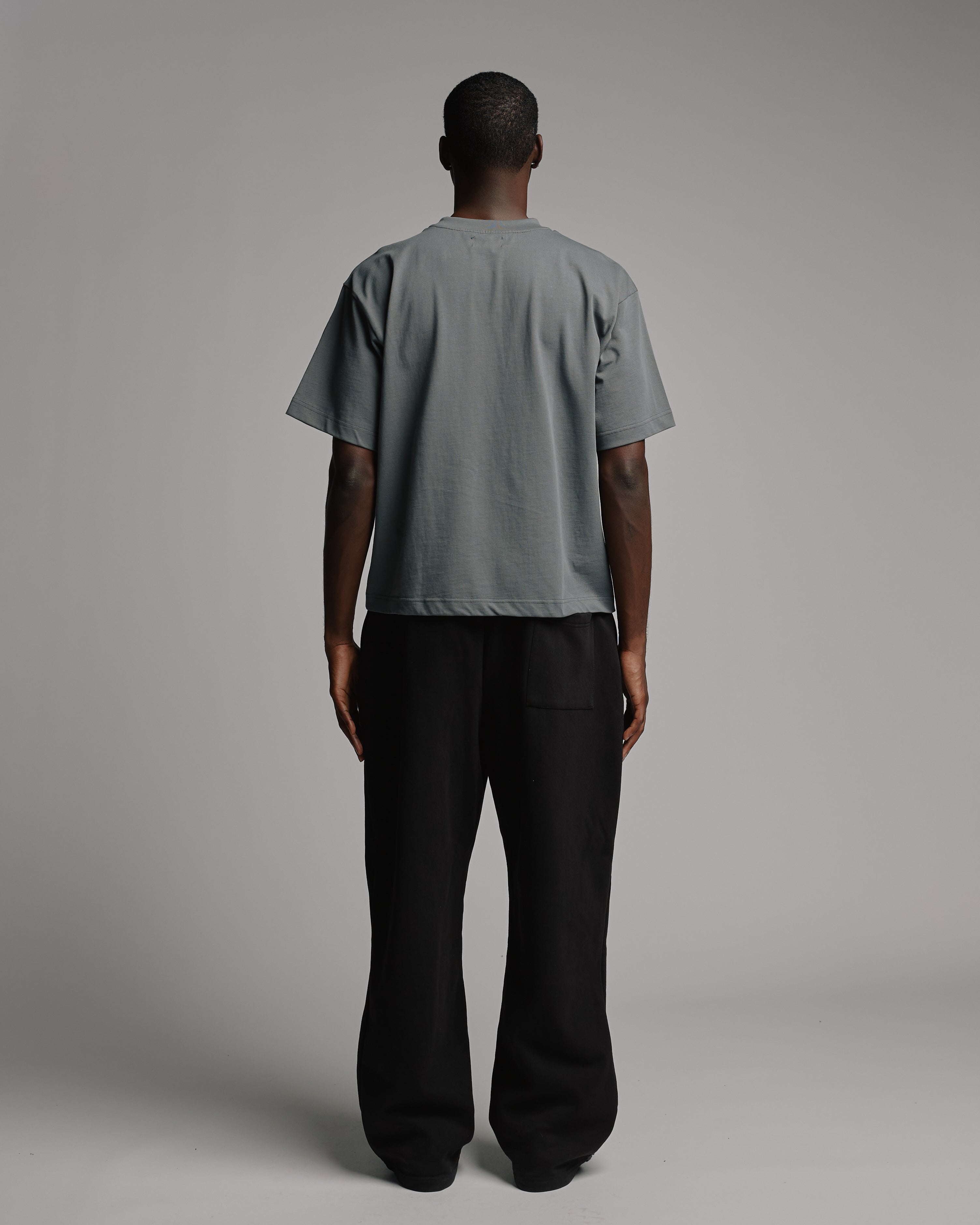 Drop Shoulder T-Shirt - Charcoal - Image 4