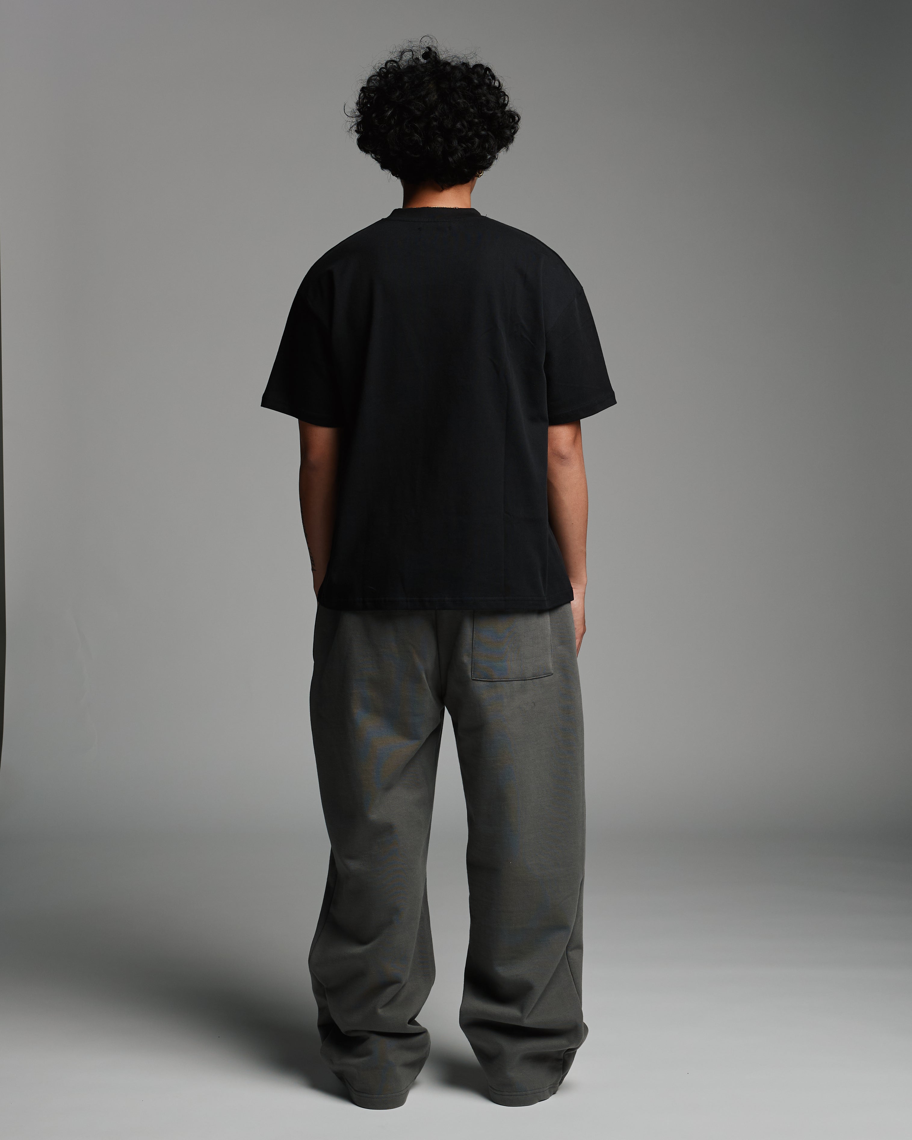 Drop Shoulder T-Shirt - Black - Image 5