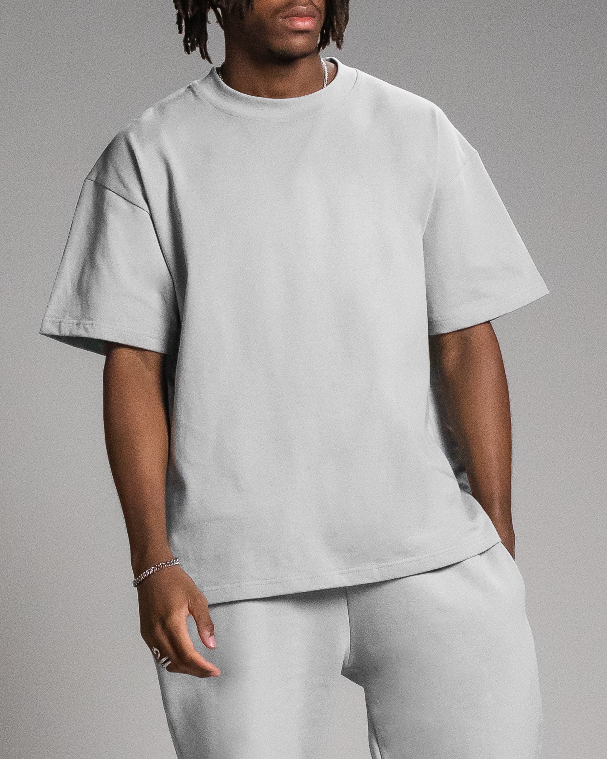 Drop Shoulder T-Shirt - Stone - Image 3
