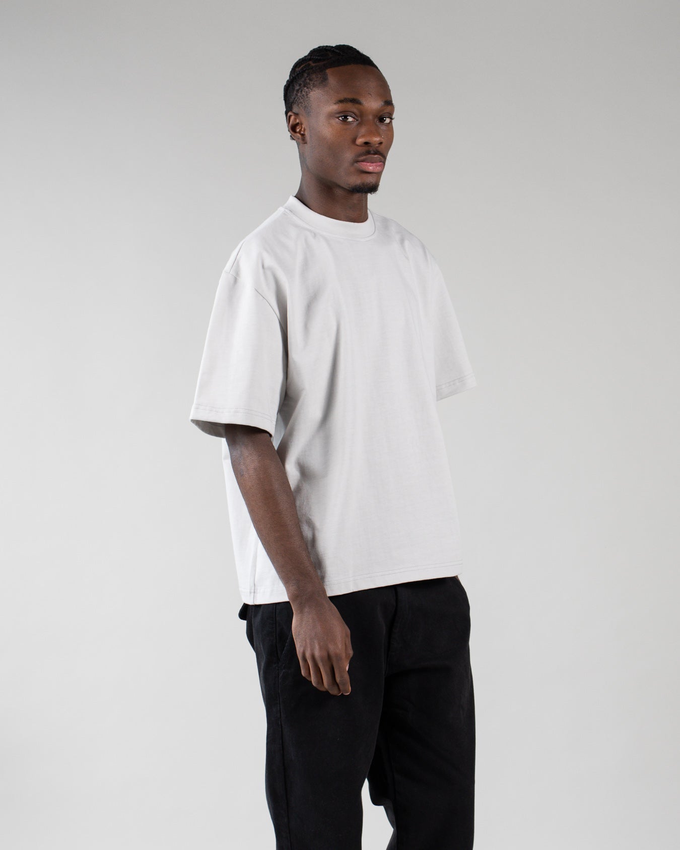 Cropped T-Shirt - Stone - Image 3