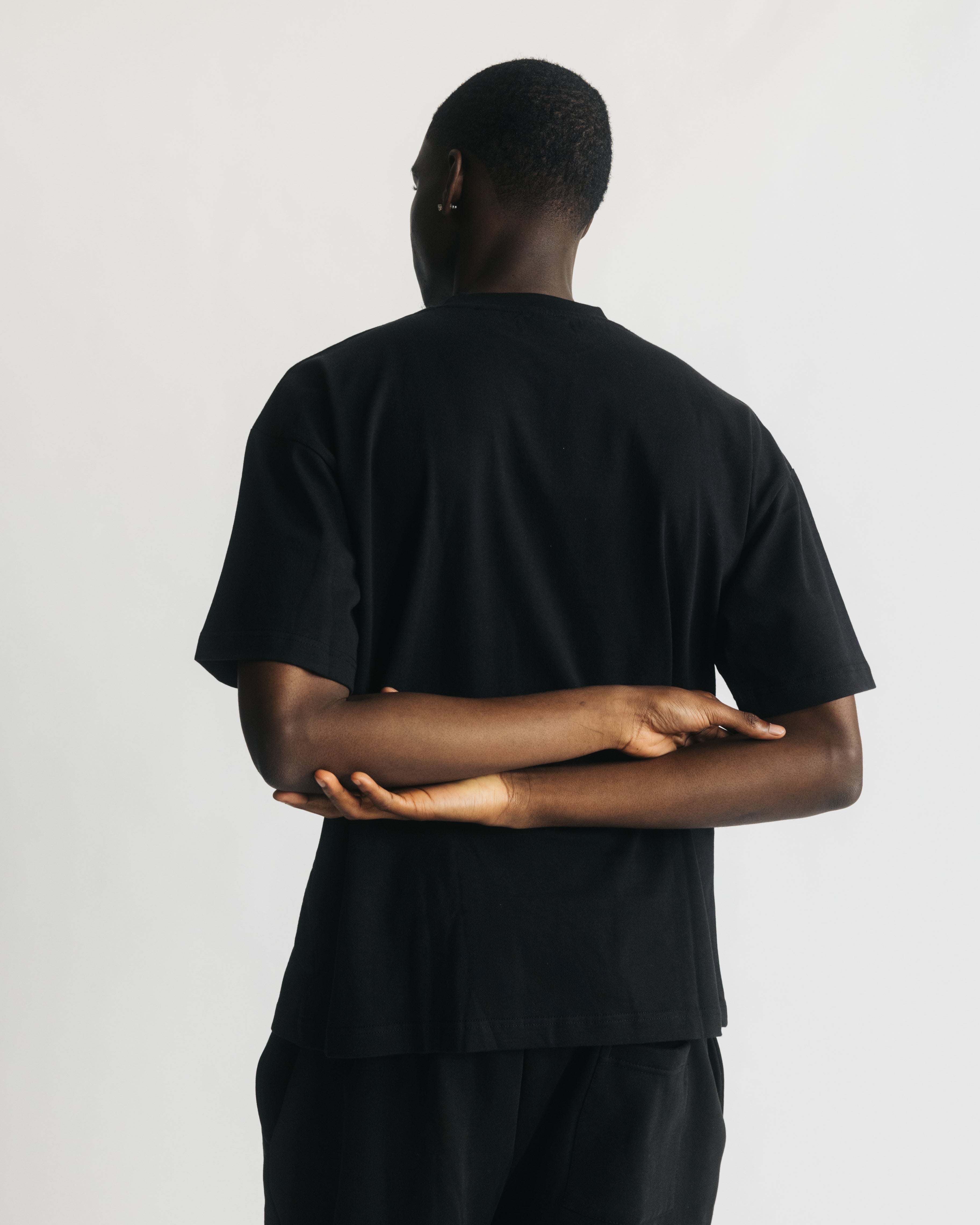 Cropped T-Shirt - Black - Image 5