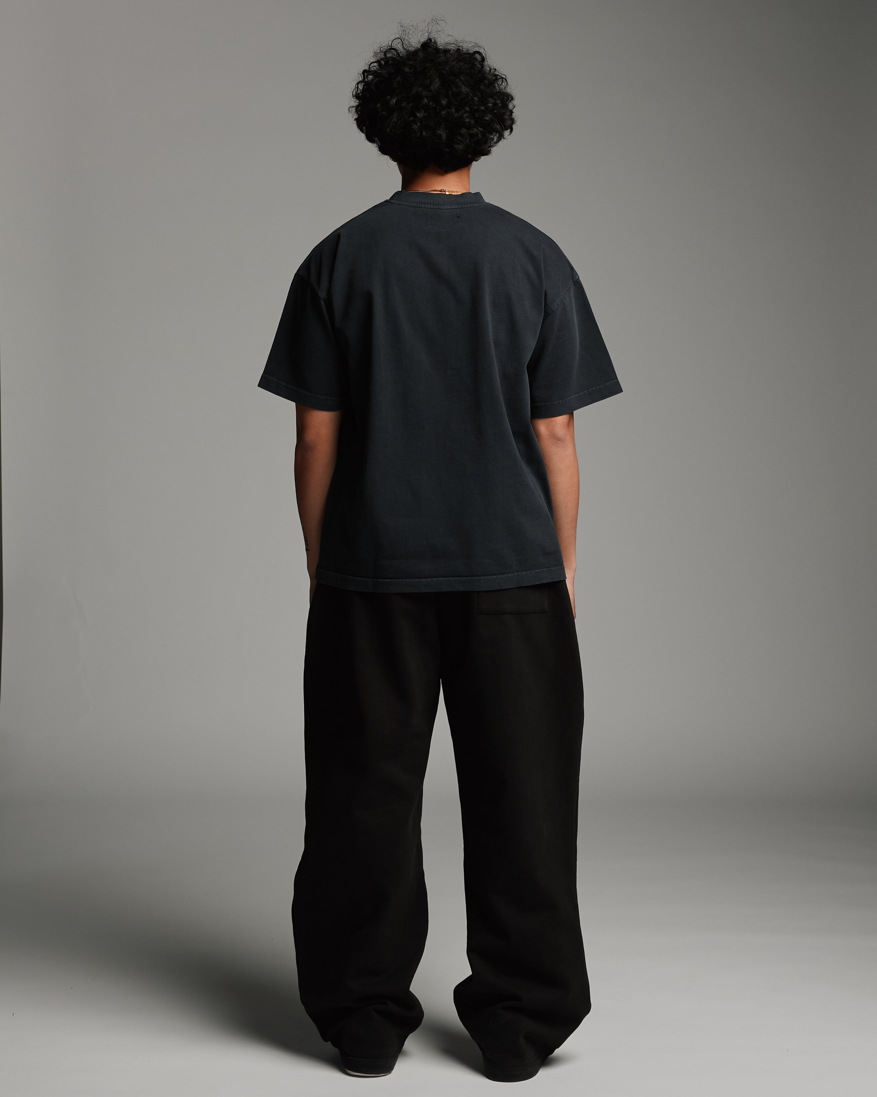 Drop Shoulder T-Shirt - Vintage Black - Image 5