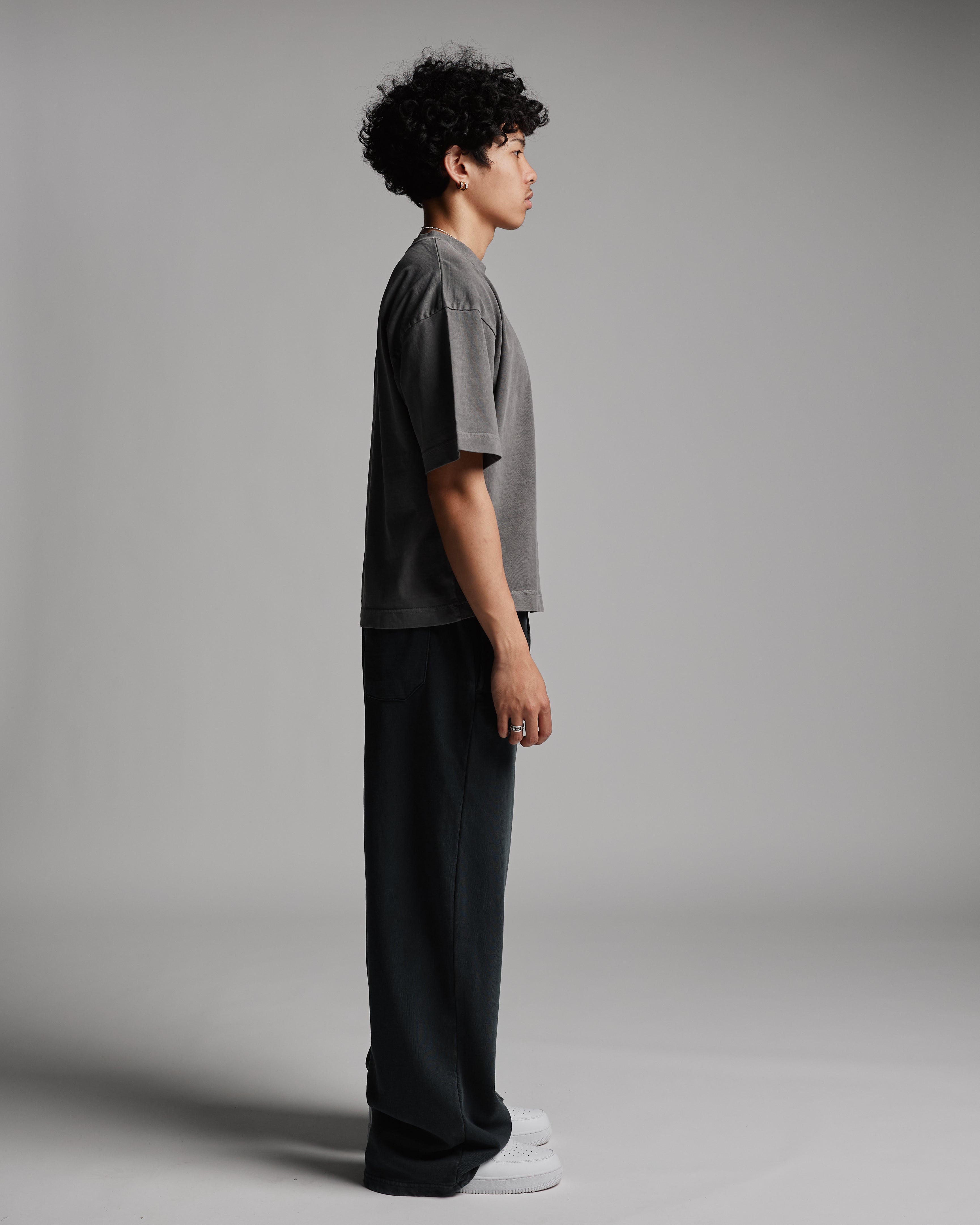 Cropped T-Shirt - Vintage Grey - Image 4