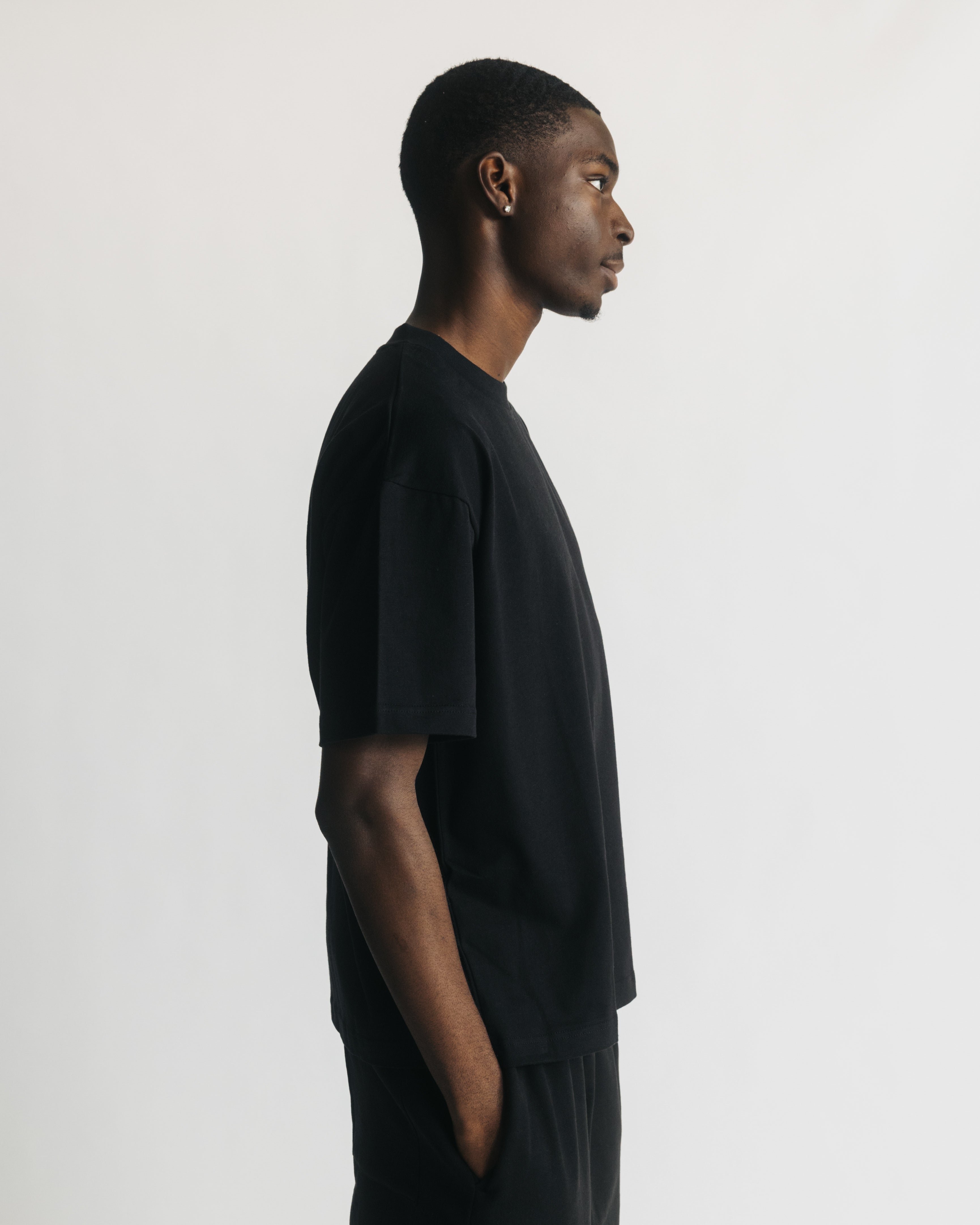 Cropped T-Shirt - Black - Image 6