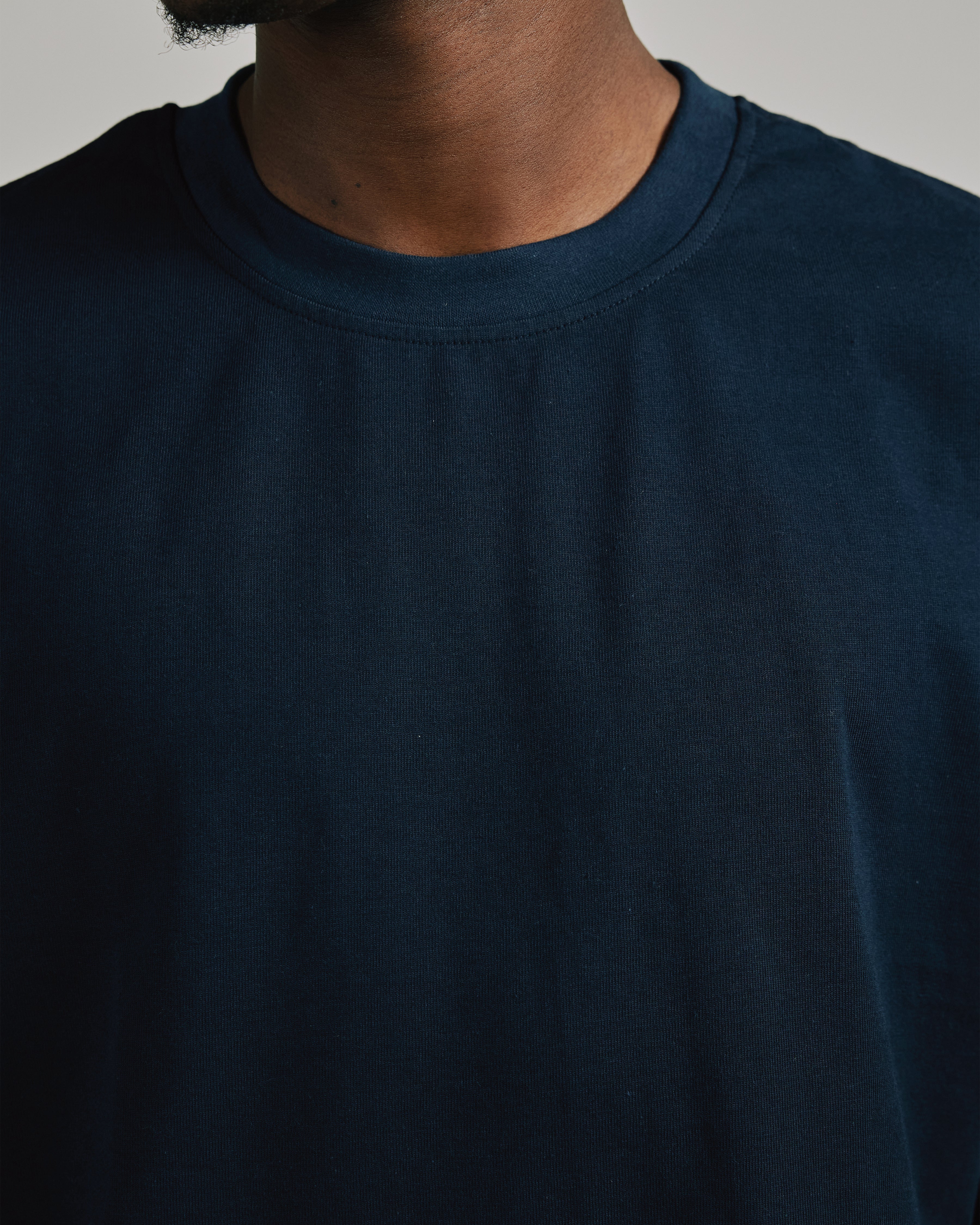 Drop Shoulder T-Shirt - Navy - Image 7
