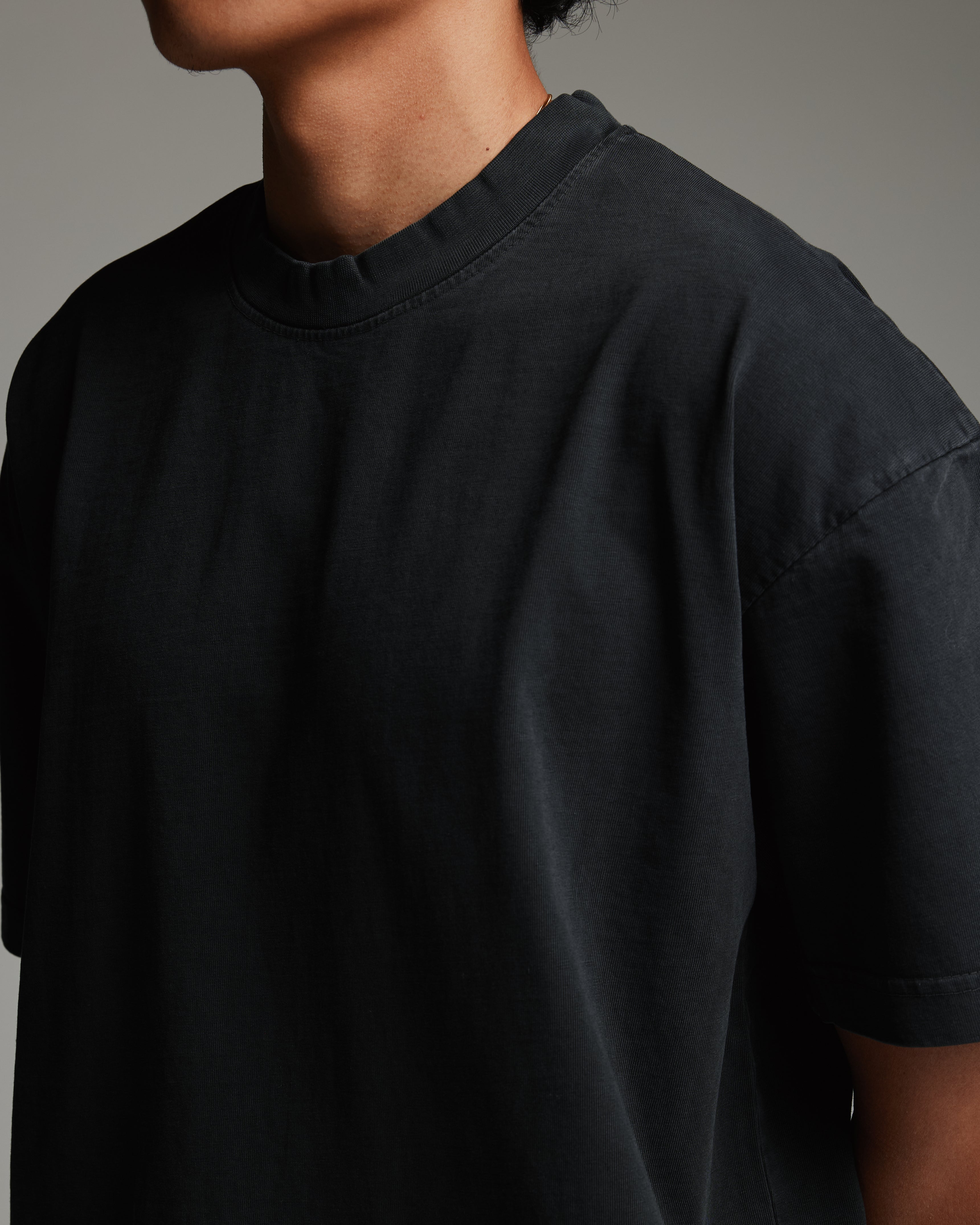 Drop Shoulder T-Shirt - Vintage Black - Image 8