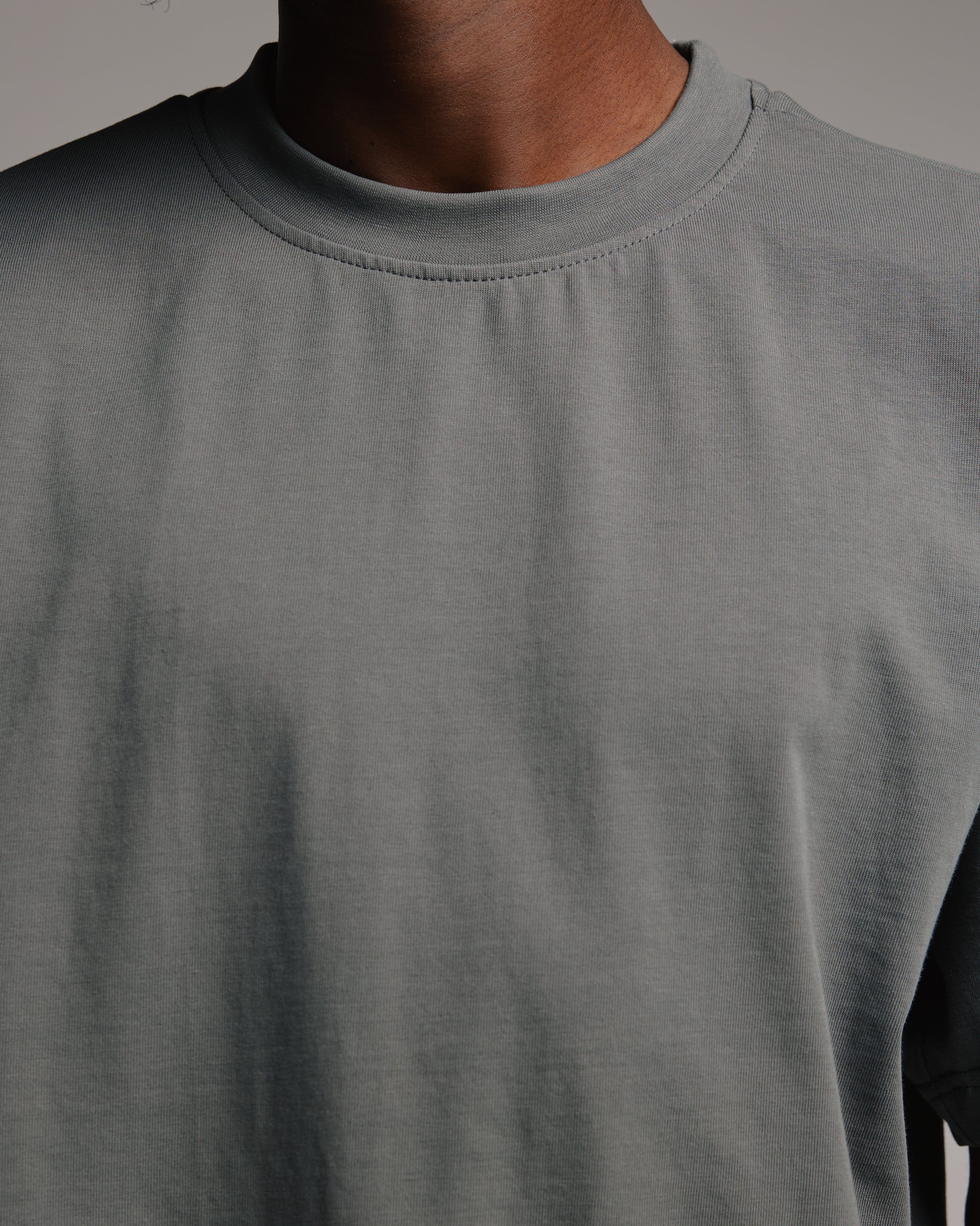 Drop Shoulder T-Shirt - Charcoal - Image 8