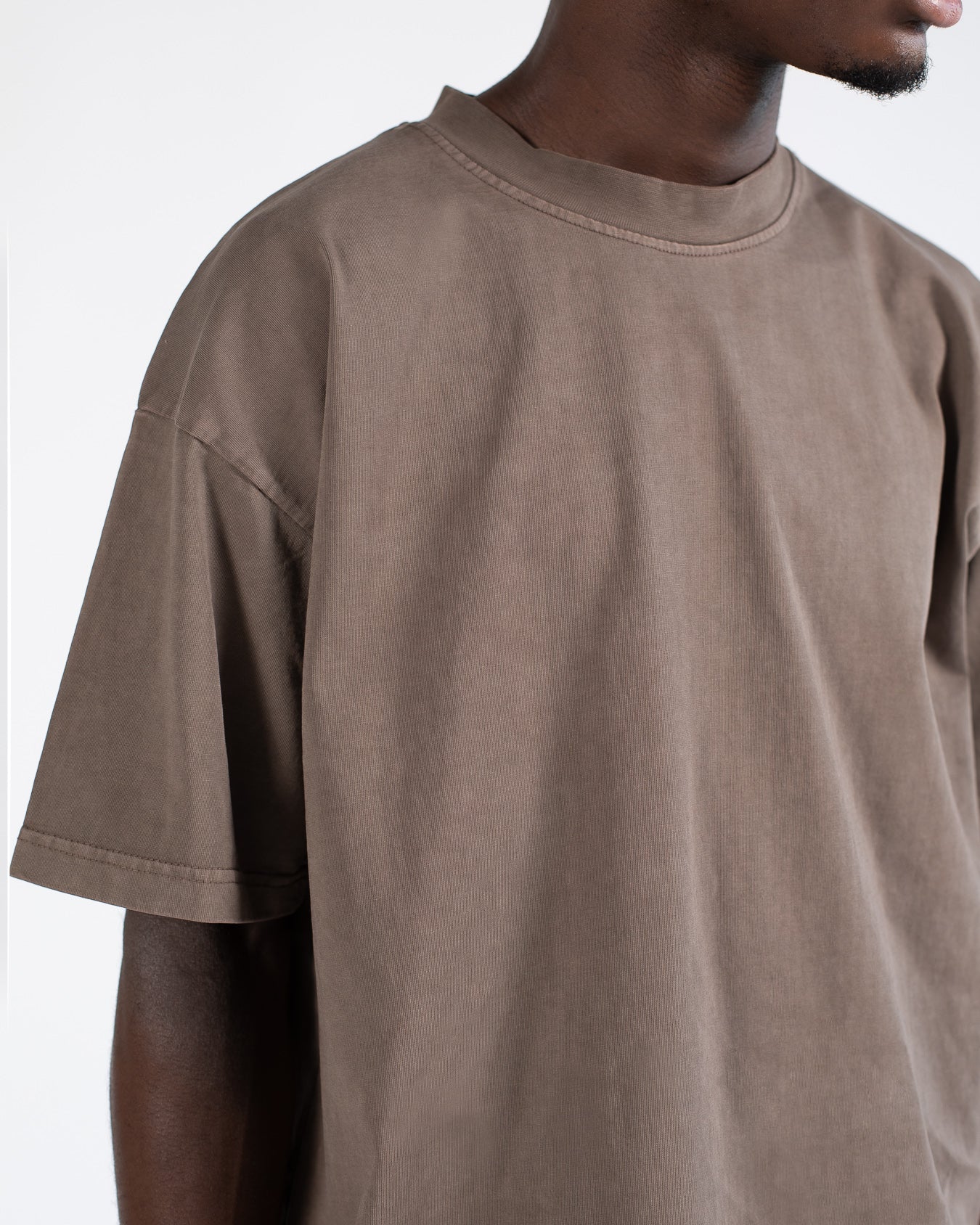 Drop Shoulder T-Shirt - Vintage Brown - Image 3