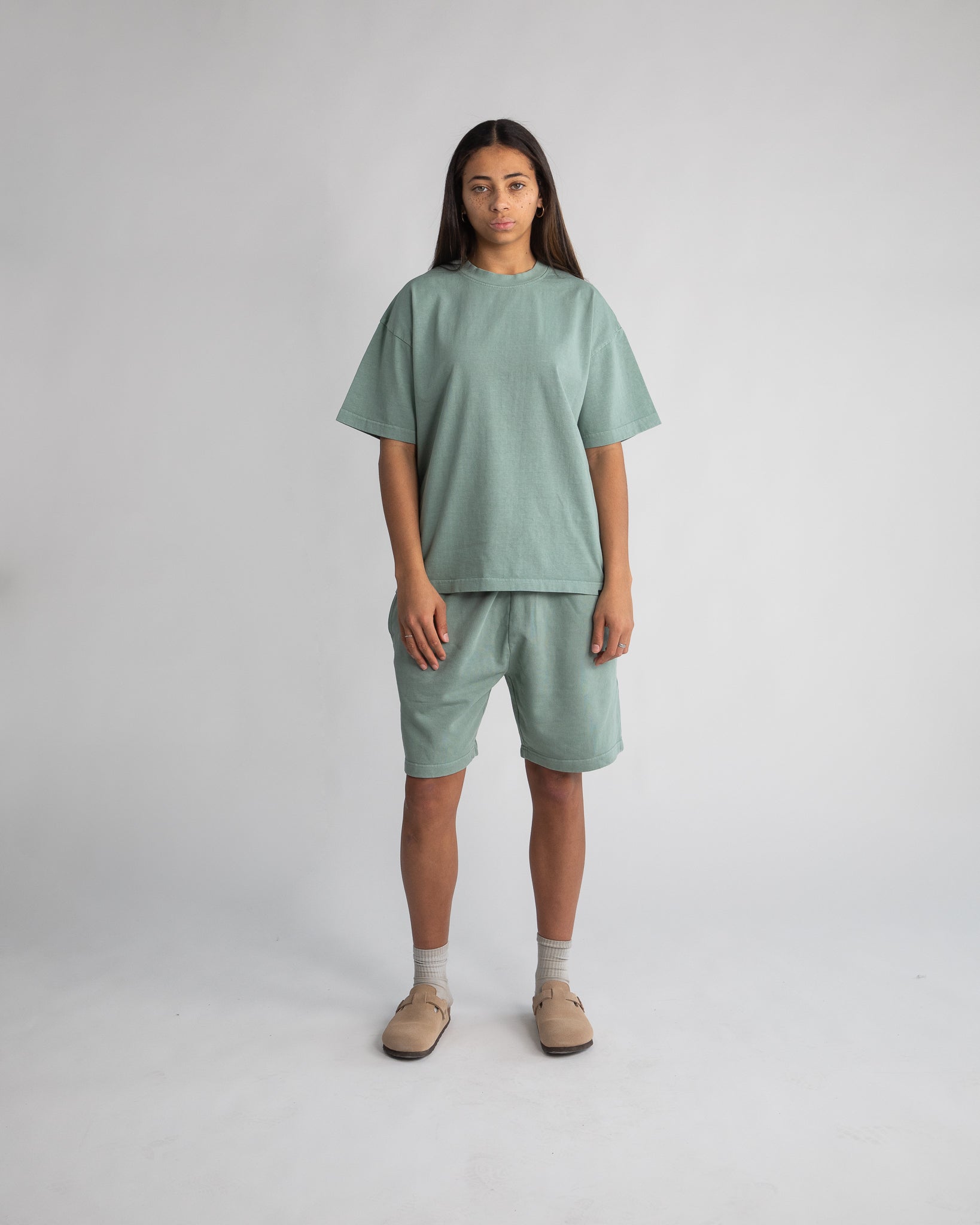 Drop Shoulder T-Shirt - Vintage Sage - Image 3