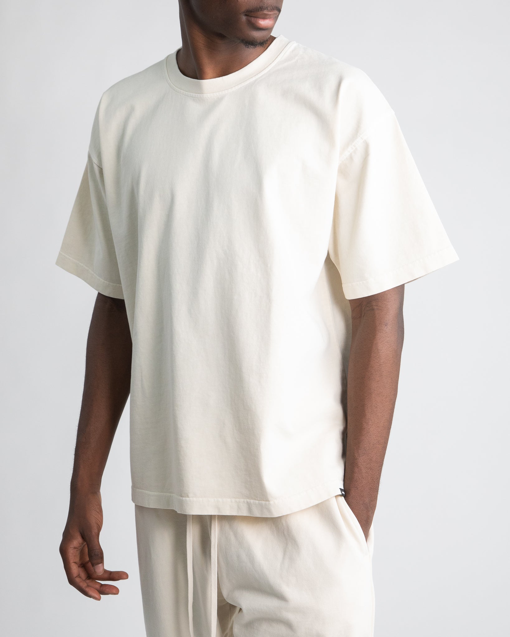 Drop Shoulder T-Shirt - Vintage Bone - Image 4