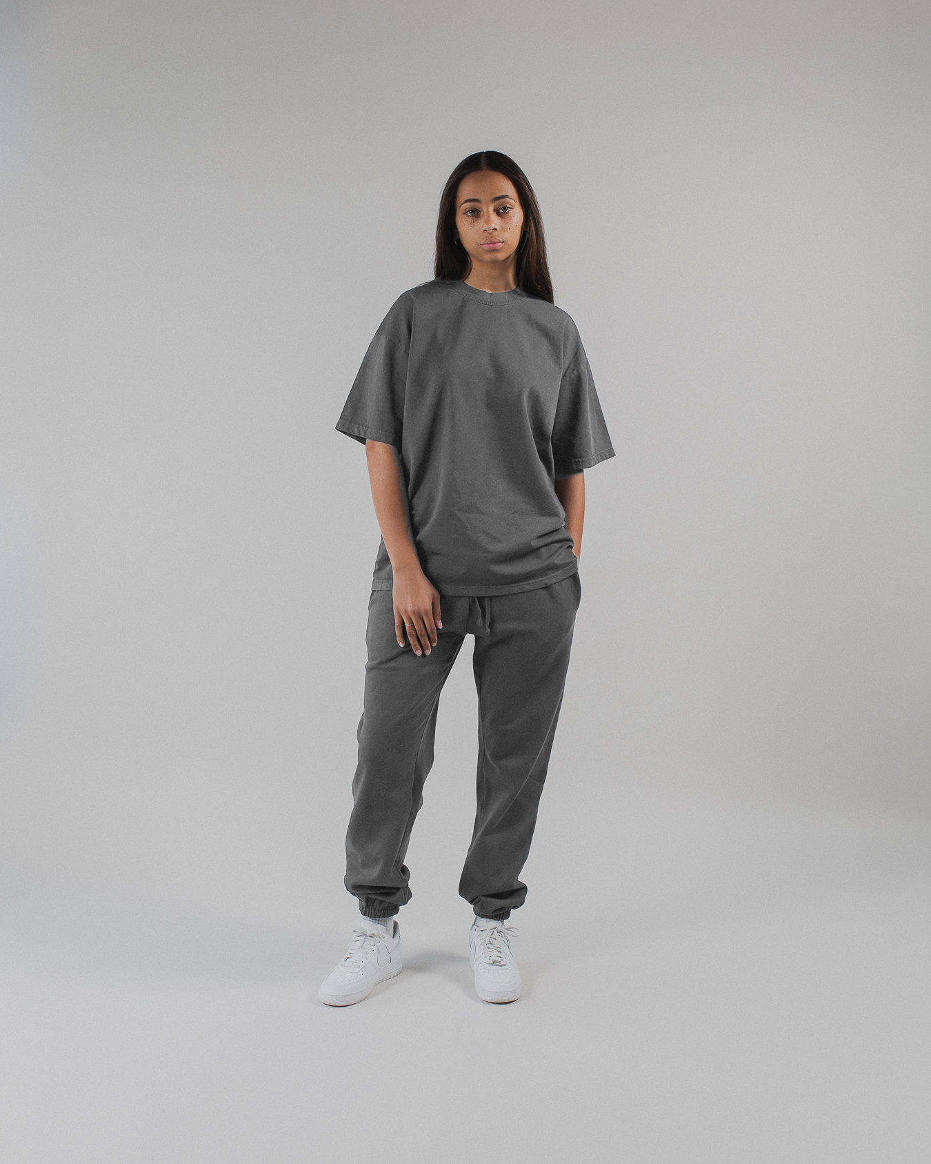 Drop Shoulder T-Shirt - Vintage Grey - Image 4