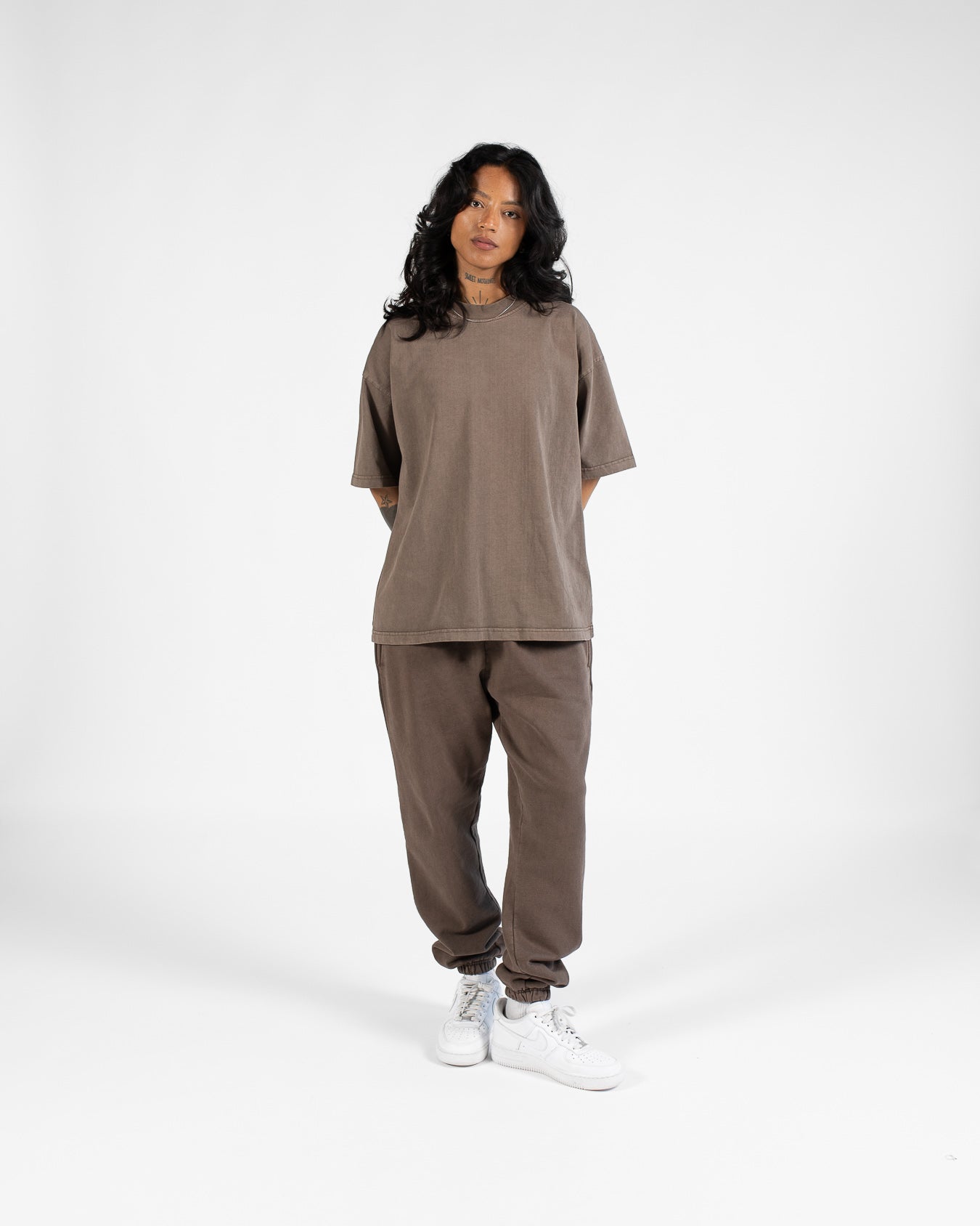 Drop Shoulder T-Shirt - Vintage Brown - Image 8