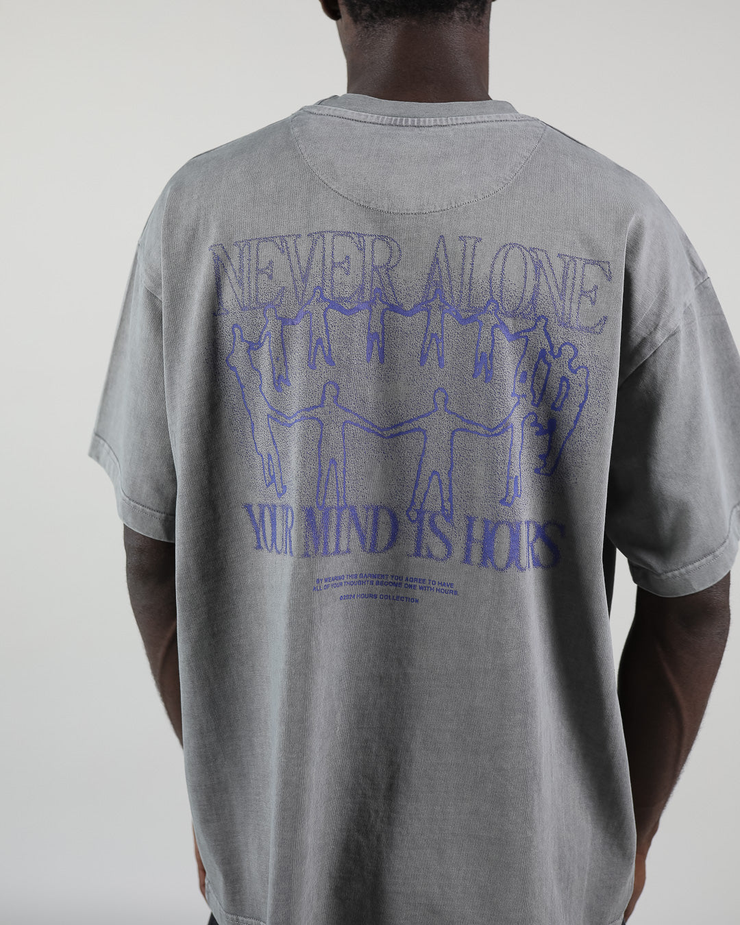 Never Alone T-Shirt - Vintage Grey - Image 6
