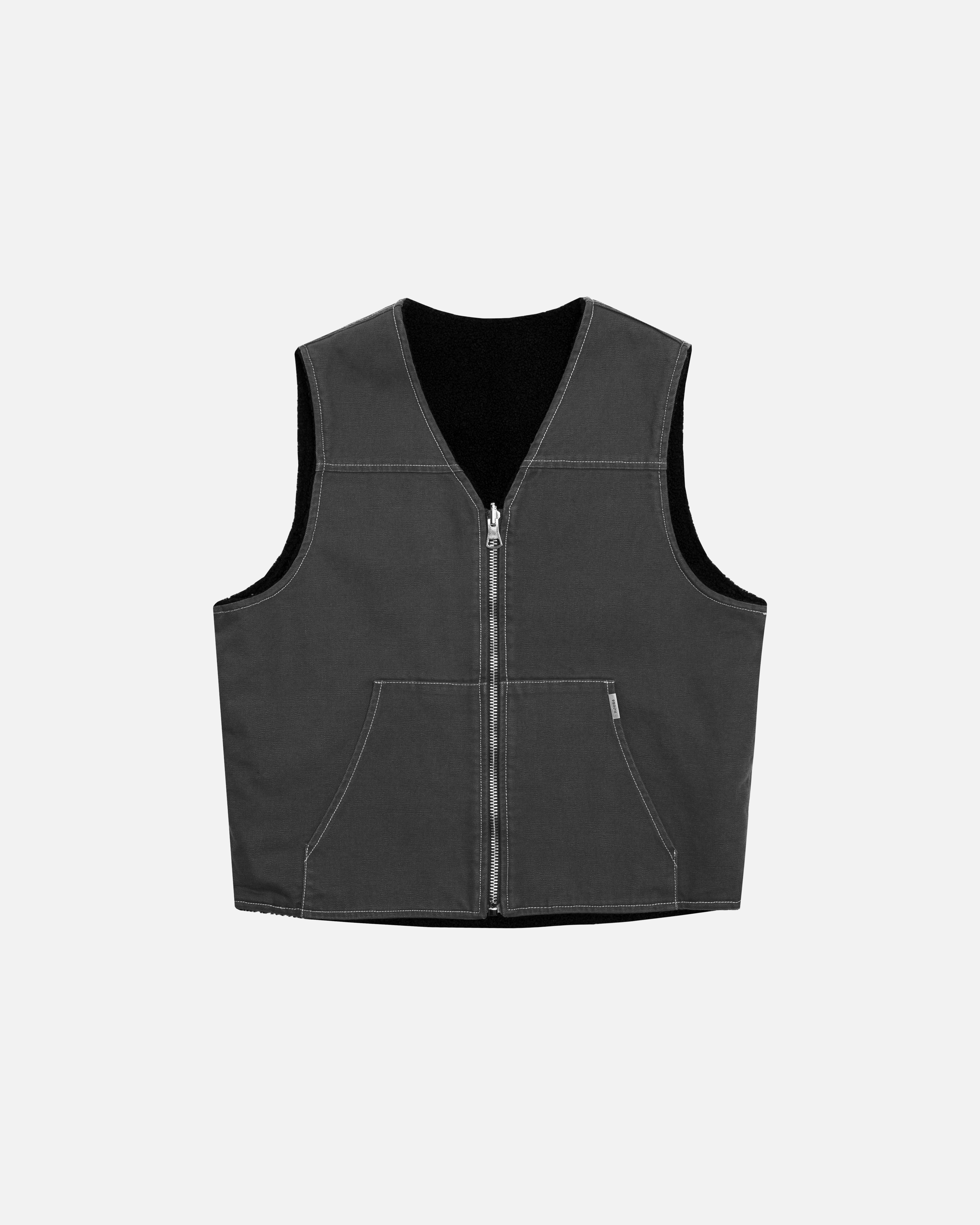 Reversible Workwear Vest - Washed Grey