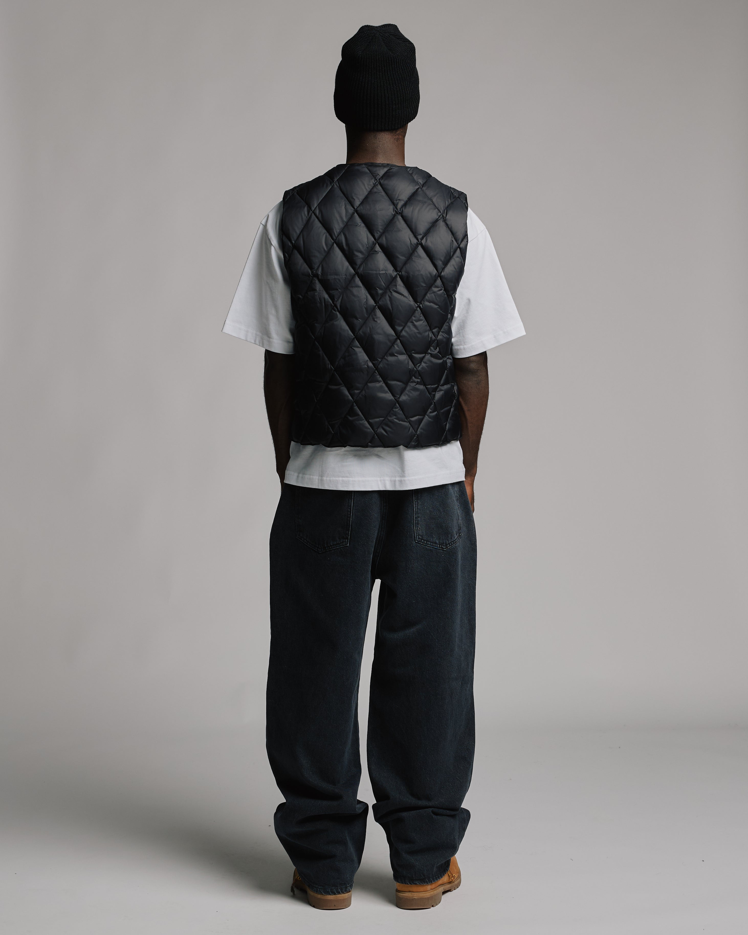 Quilted Puffer Vest - Black - Image 5