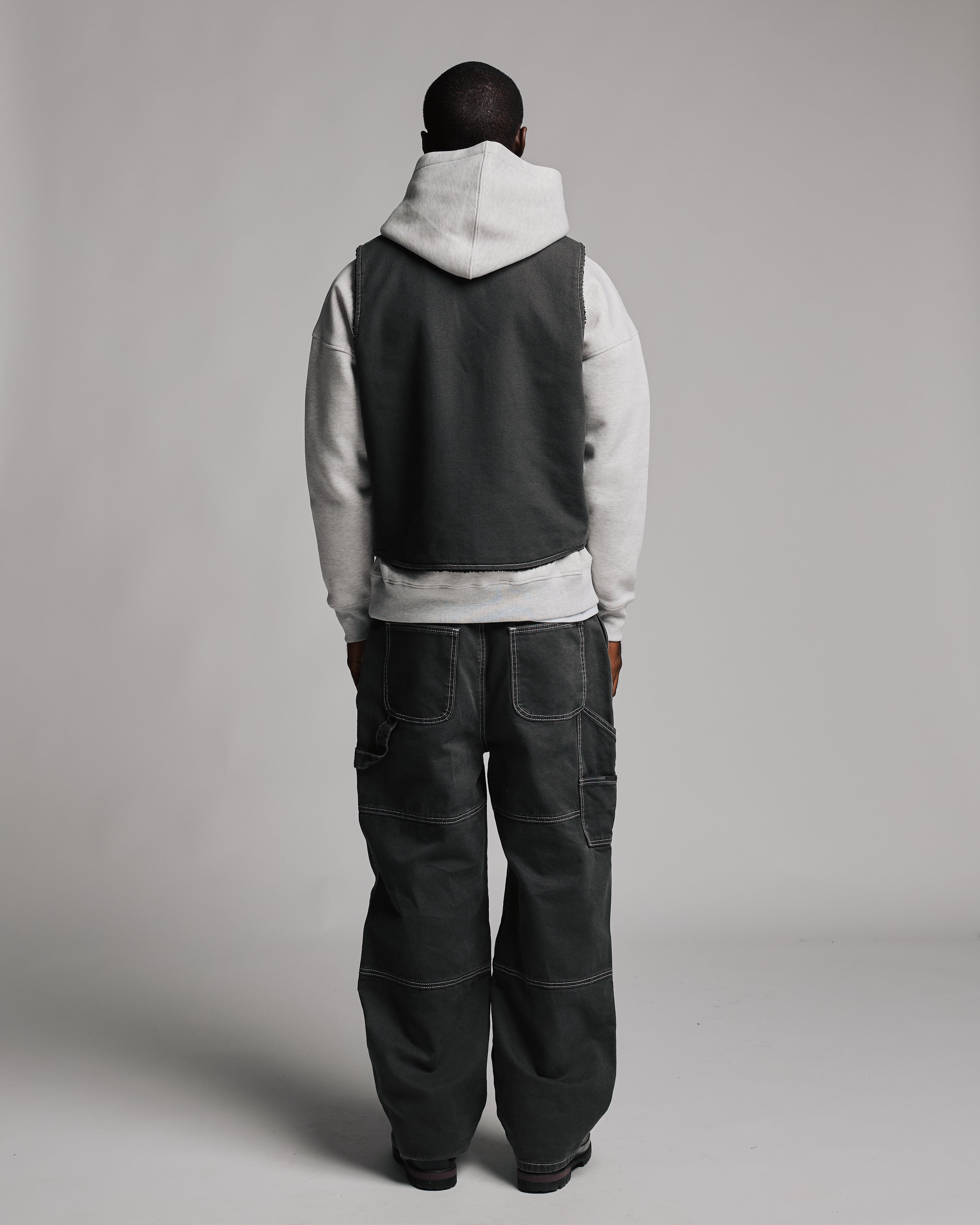 Reversible Workwear Vest - Washed Grey - Image 5