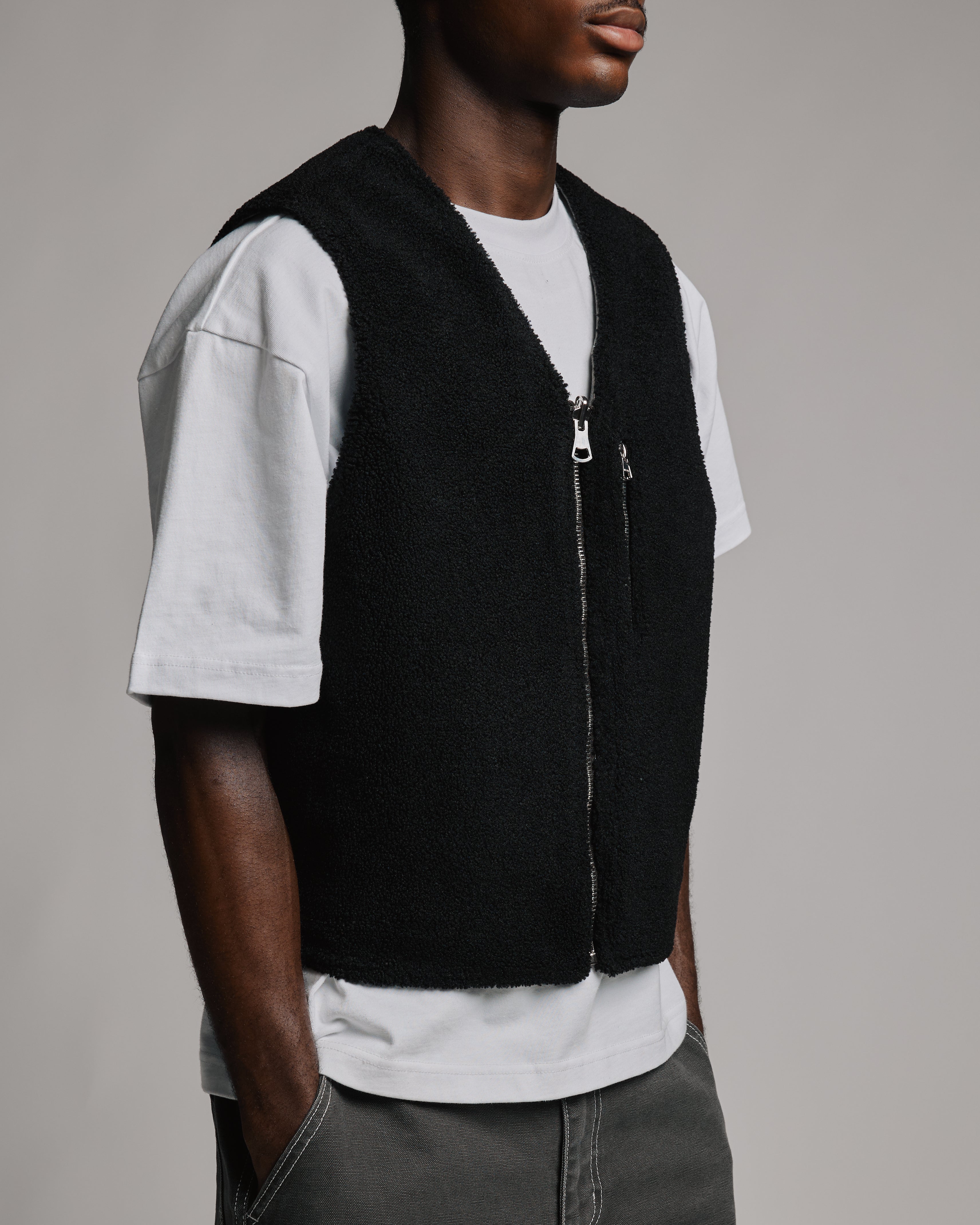 Reversible Workwear Vest - Washed Grey - Image 14